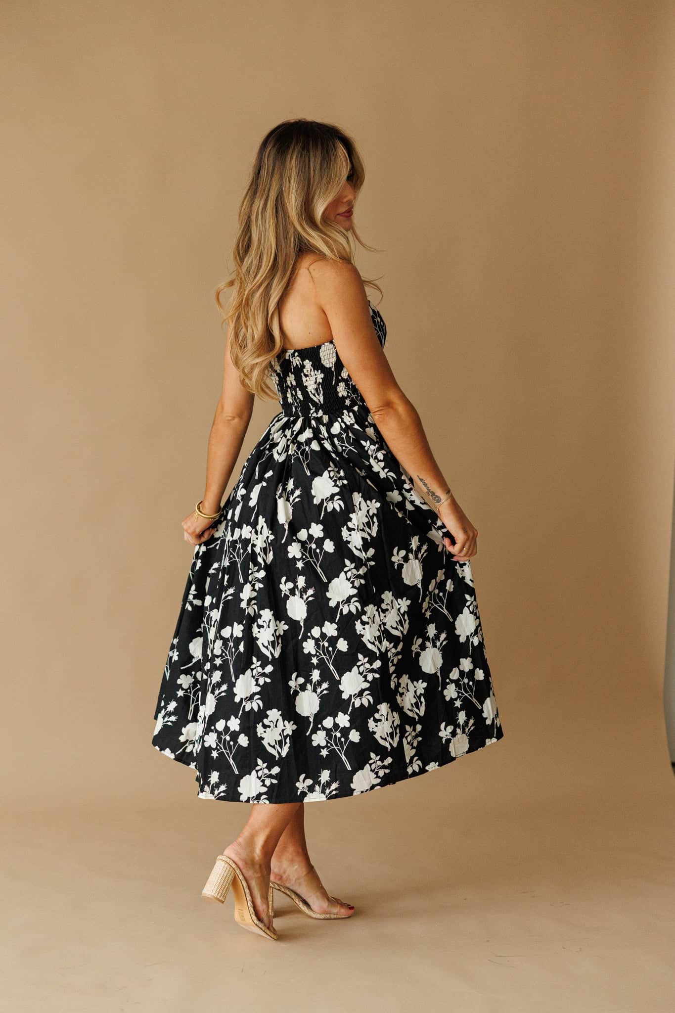 Black Magnolia Dress