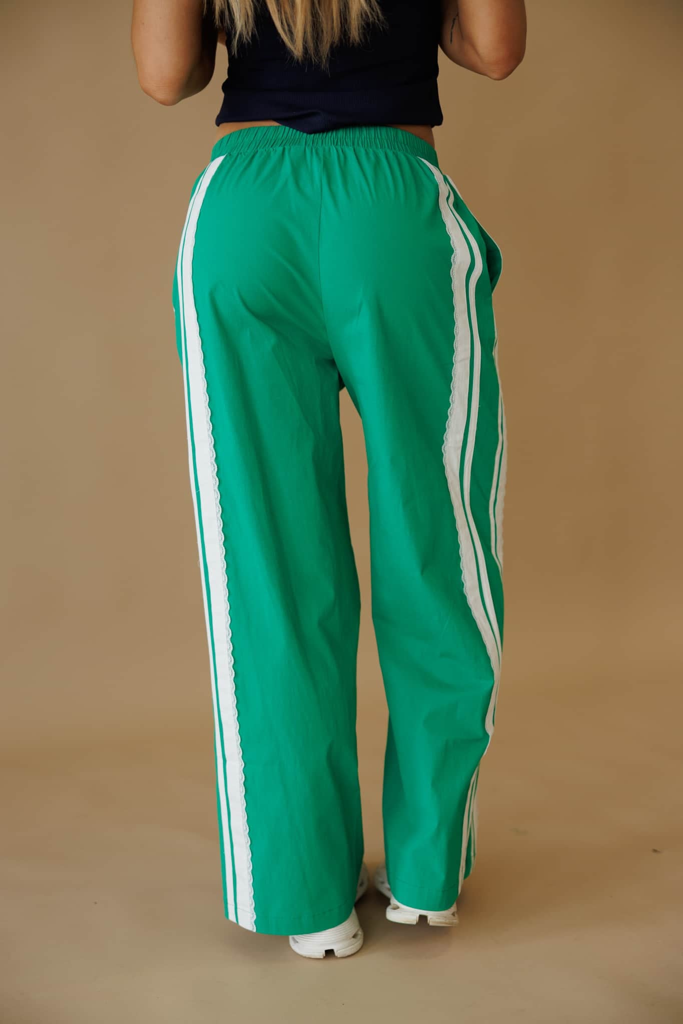 Lace Side Stripe Track Pants