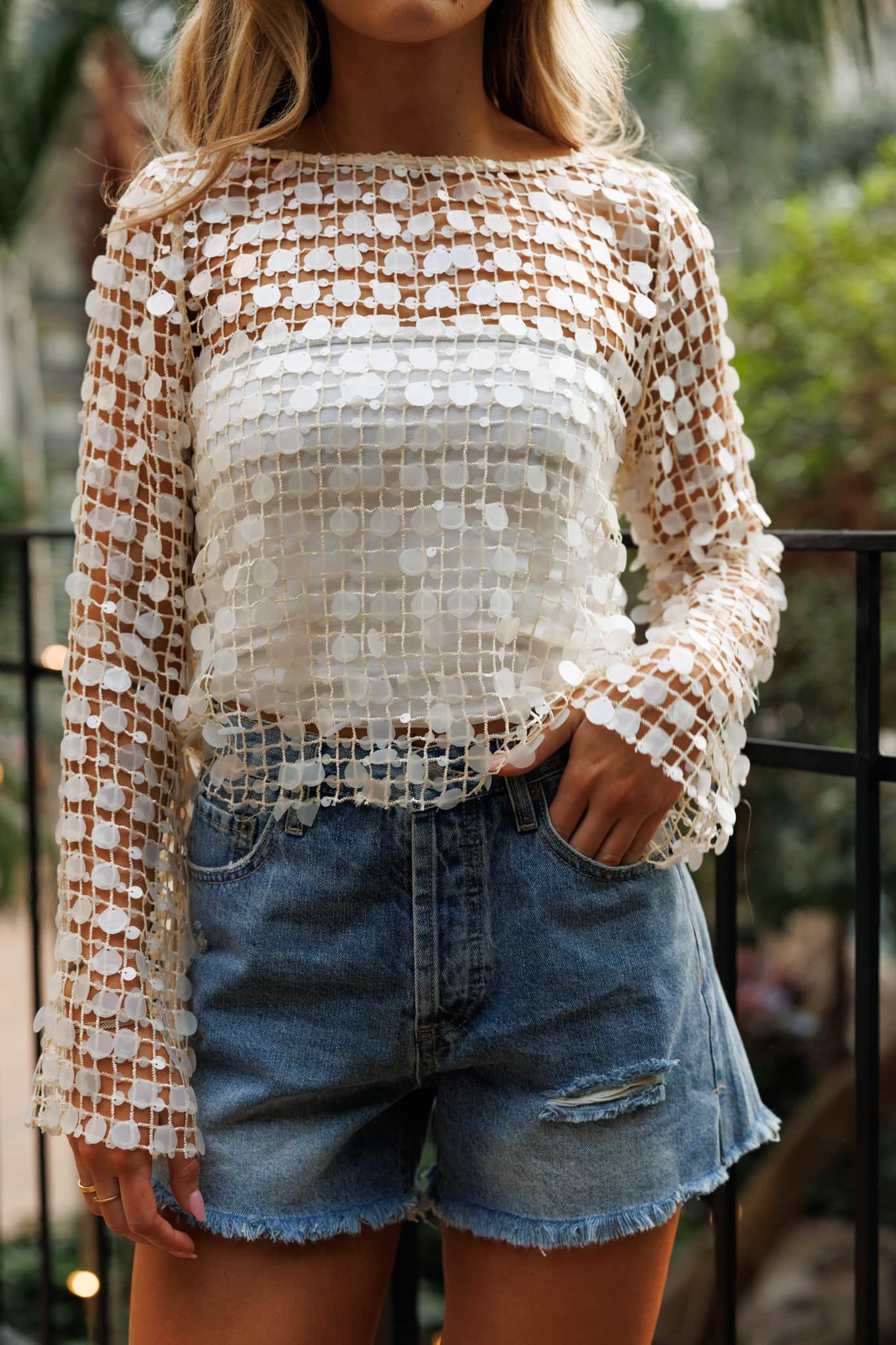 Resort Nights Sequin Top