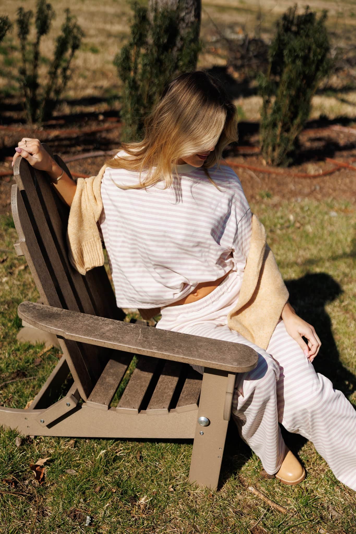 Porchlight Pink Striped Tee