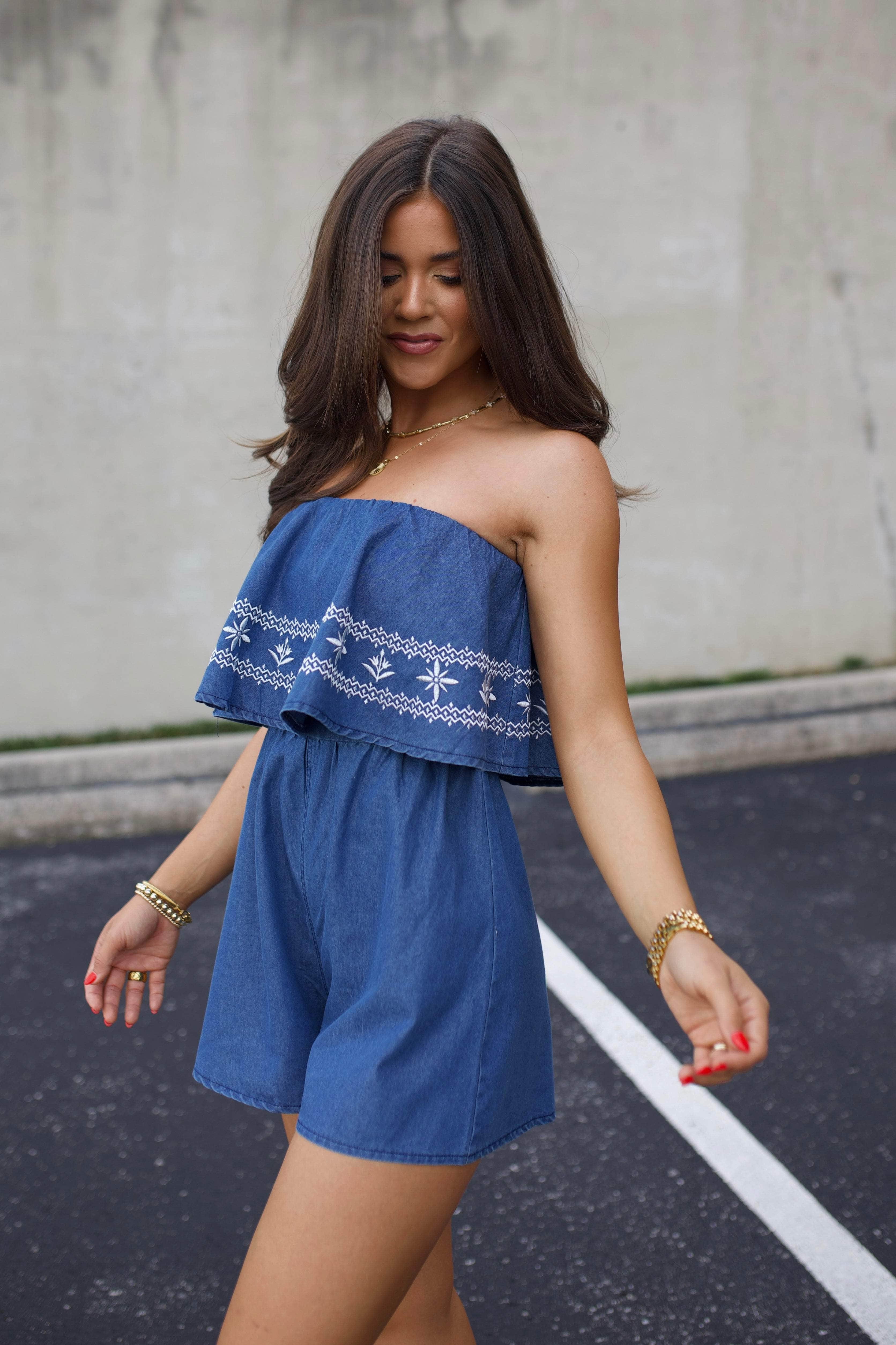 Indie Denim Romper