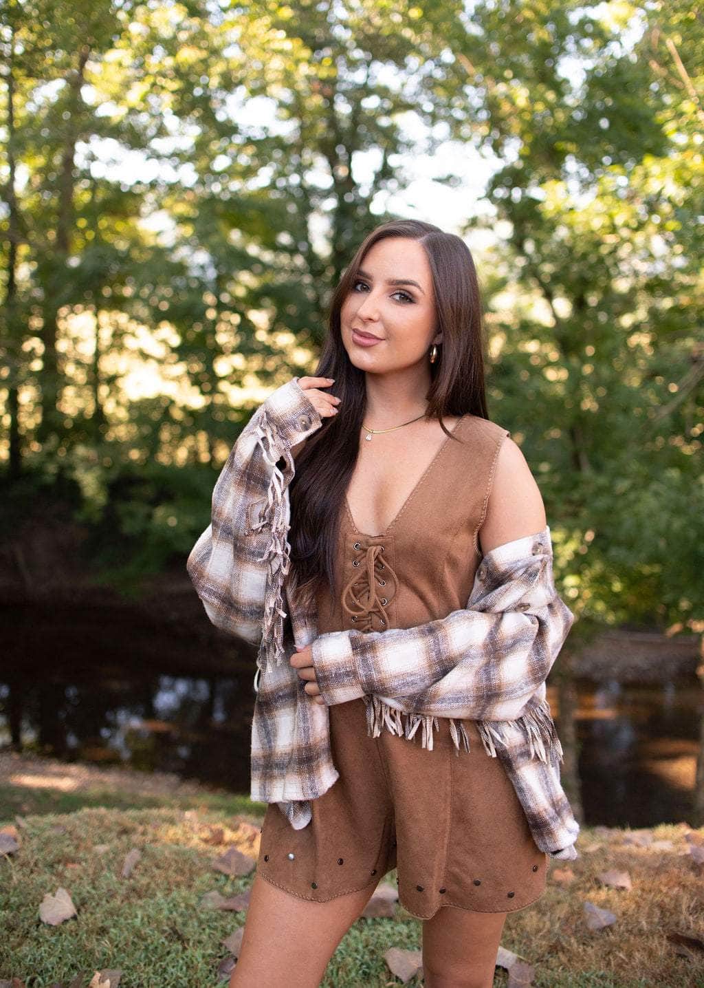 Cowgirl Crush Suede Romper