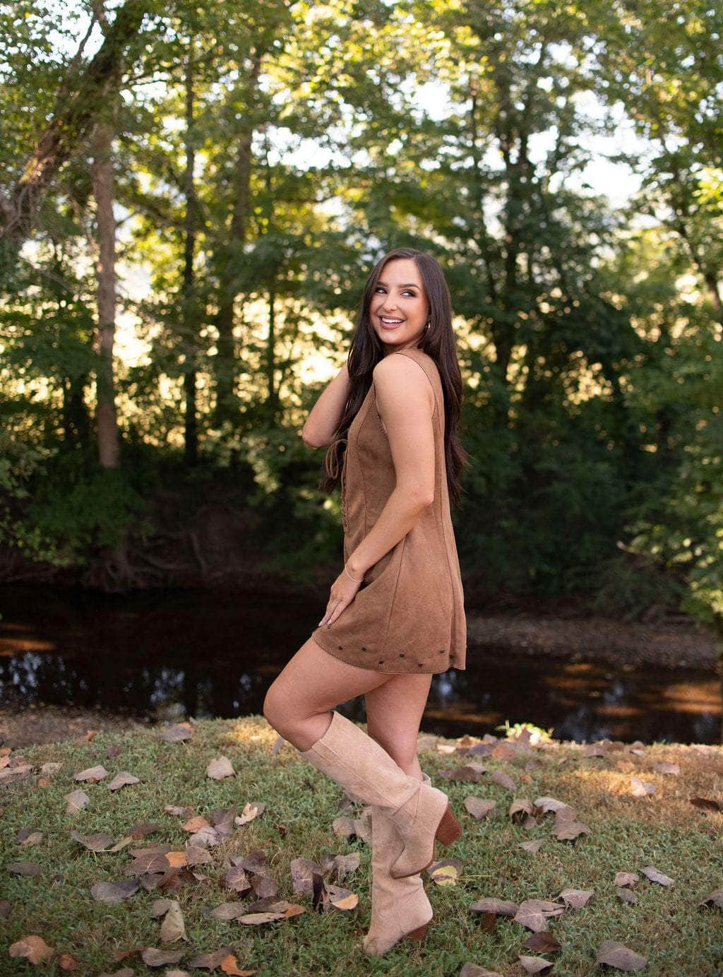 Cowgirl Crush Suede Romper