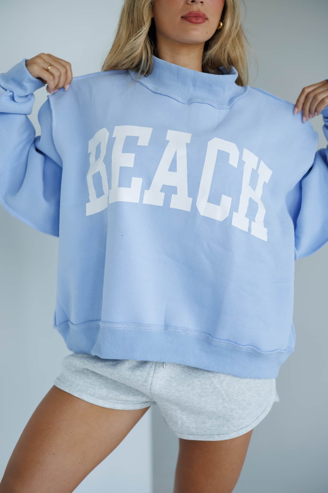 Beach and Lake Reversible Mock Neck