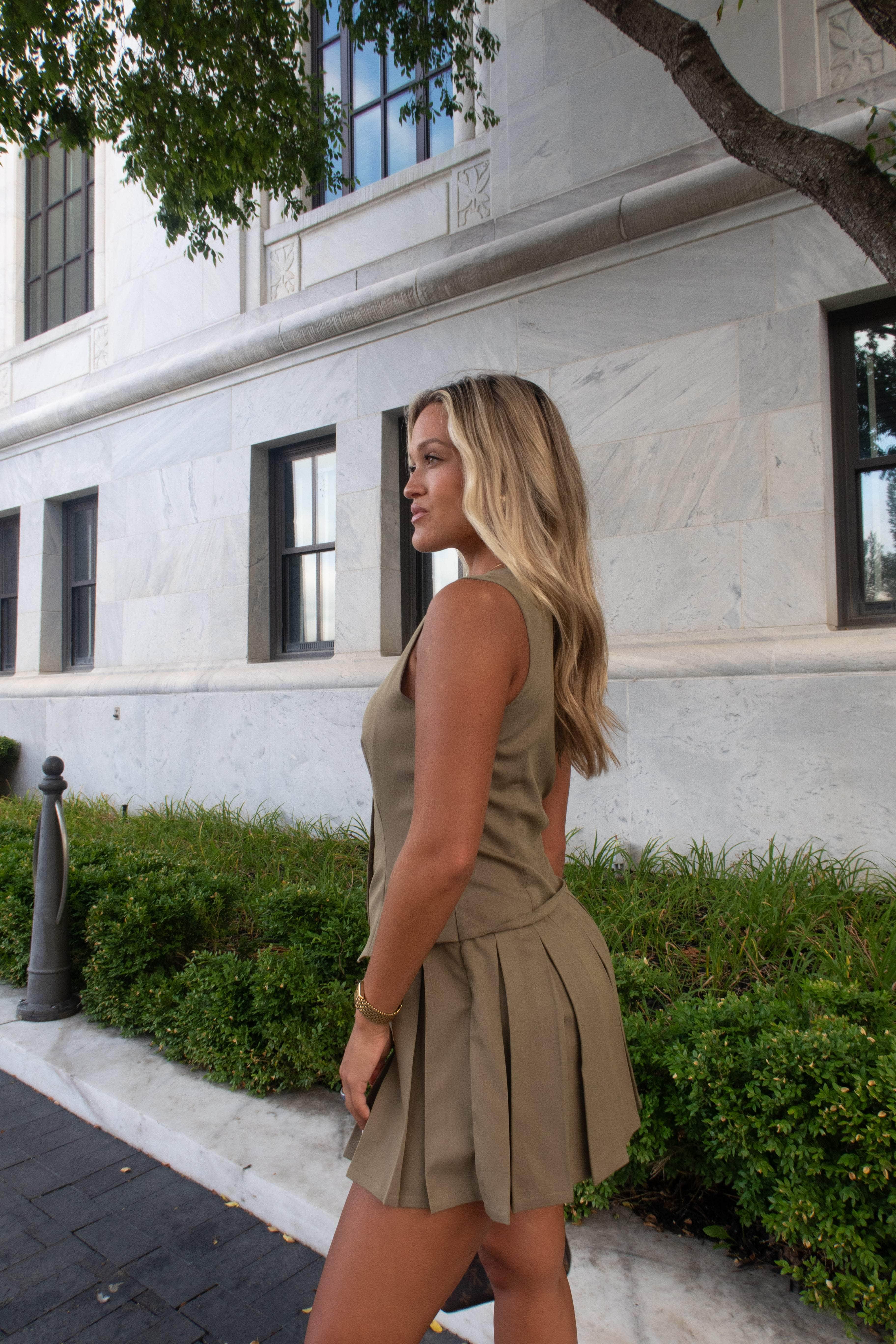 Highland Pleats Romper