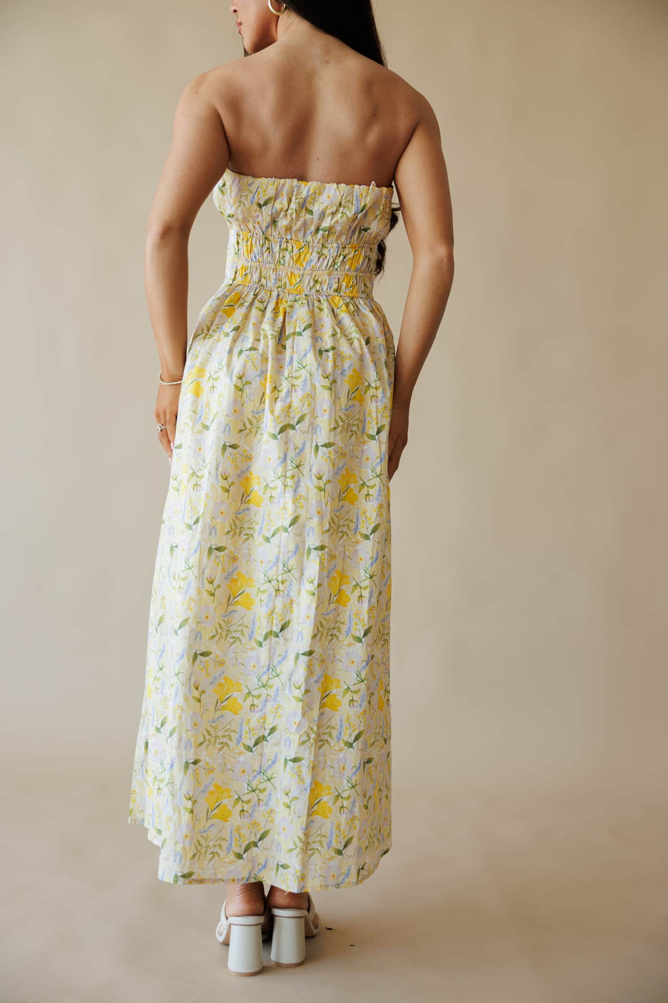 Lemon Blossom Tube Cotton Dress