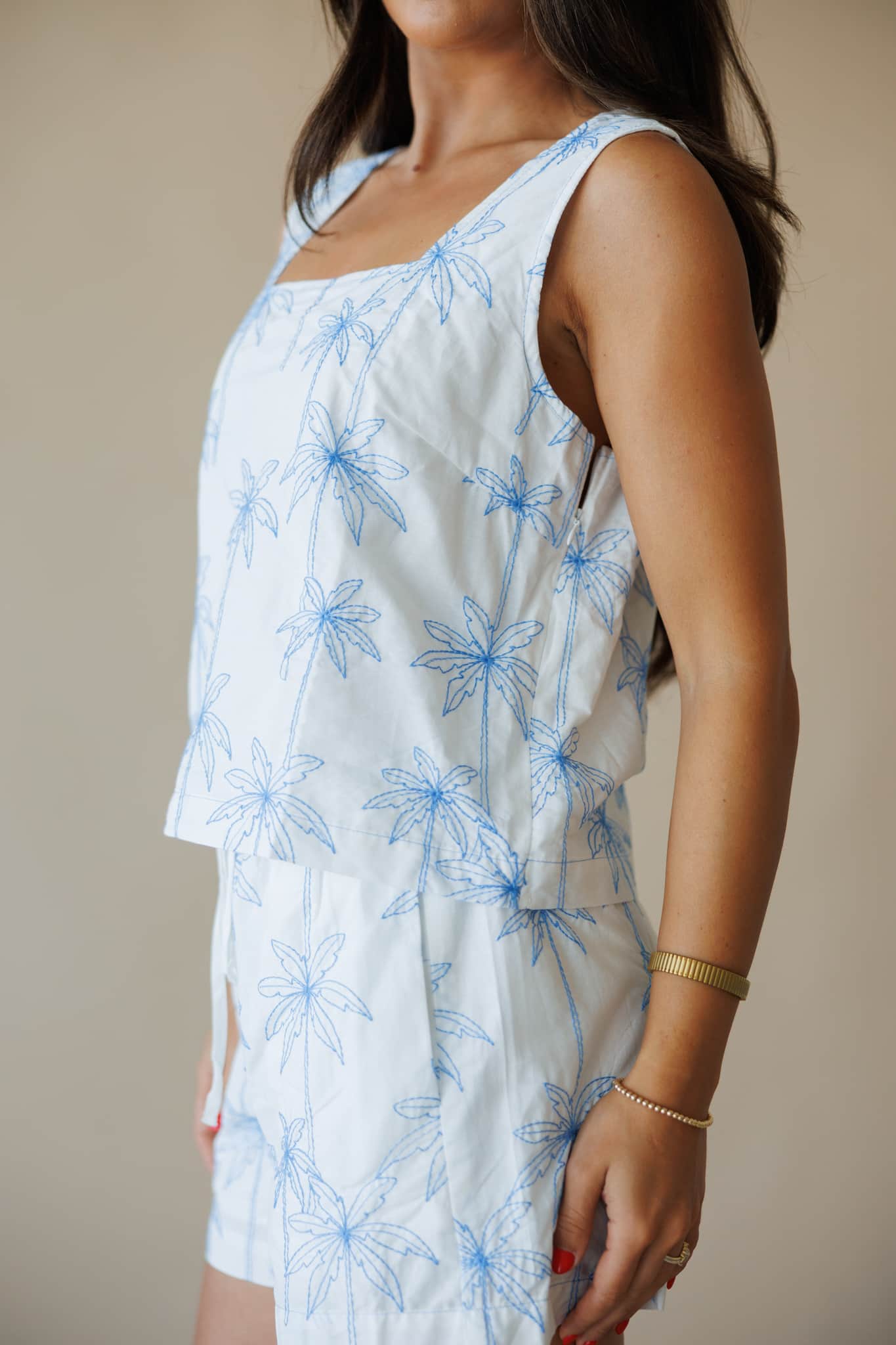 Blue Palm Tree Top