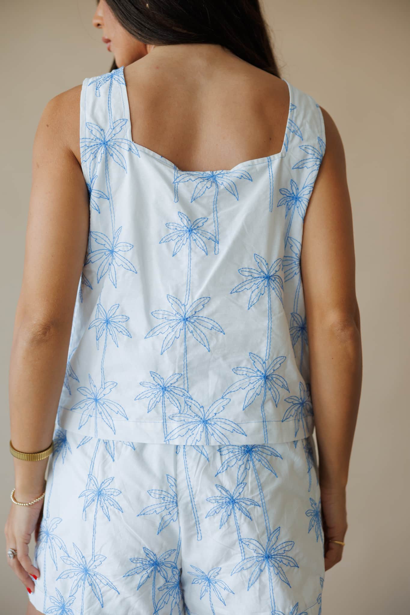 Blue Palm Tree Top