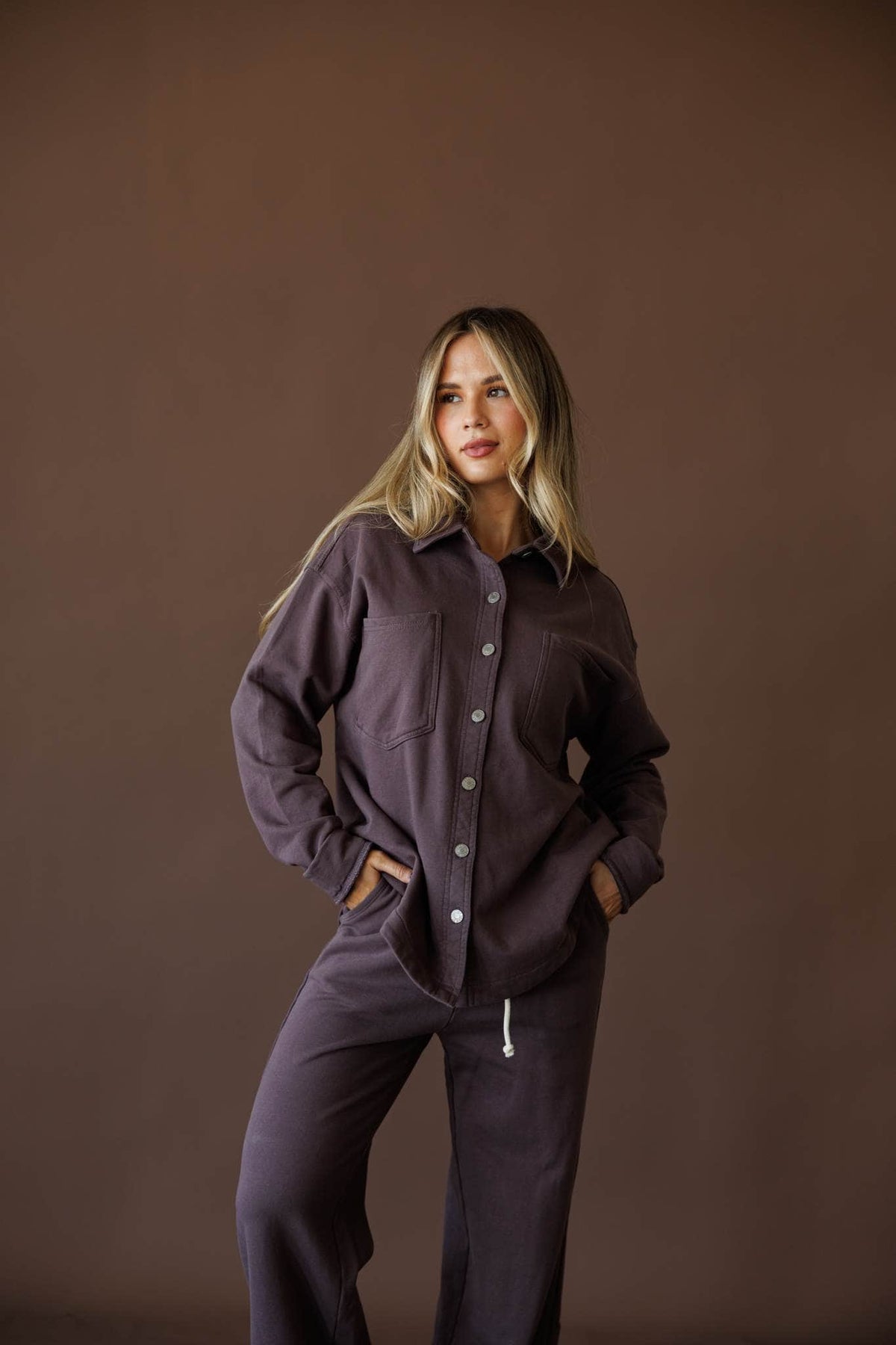 Button down jacket, front view