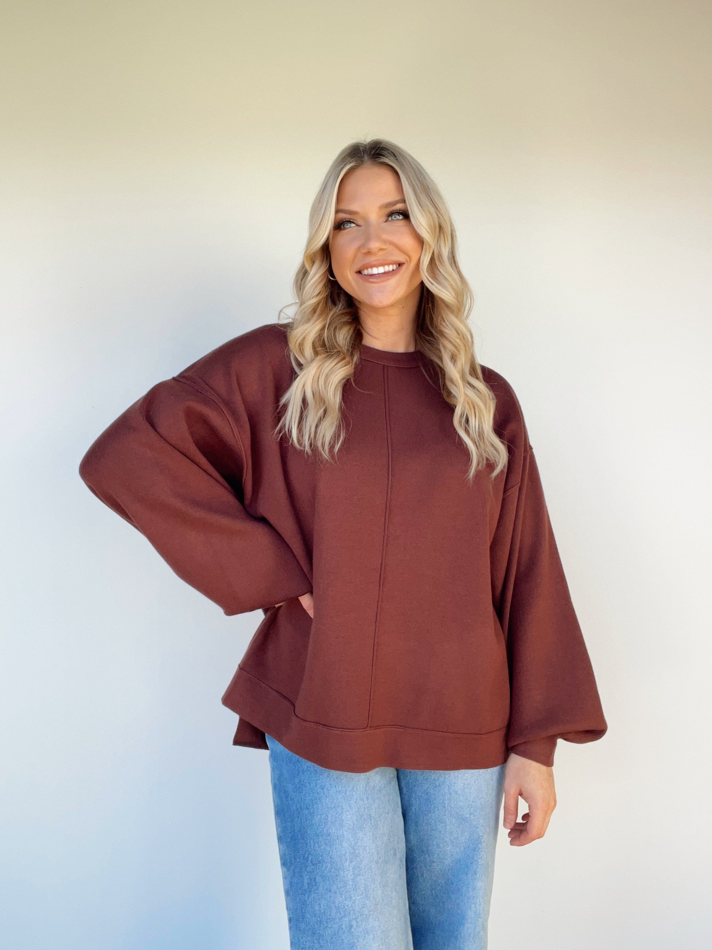 L4881-LANE brick sweater top by together
