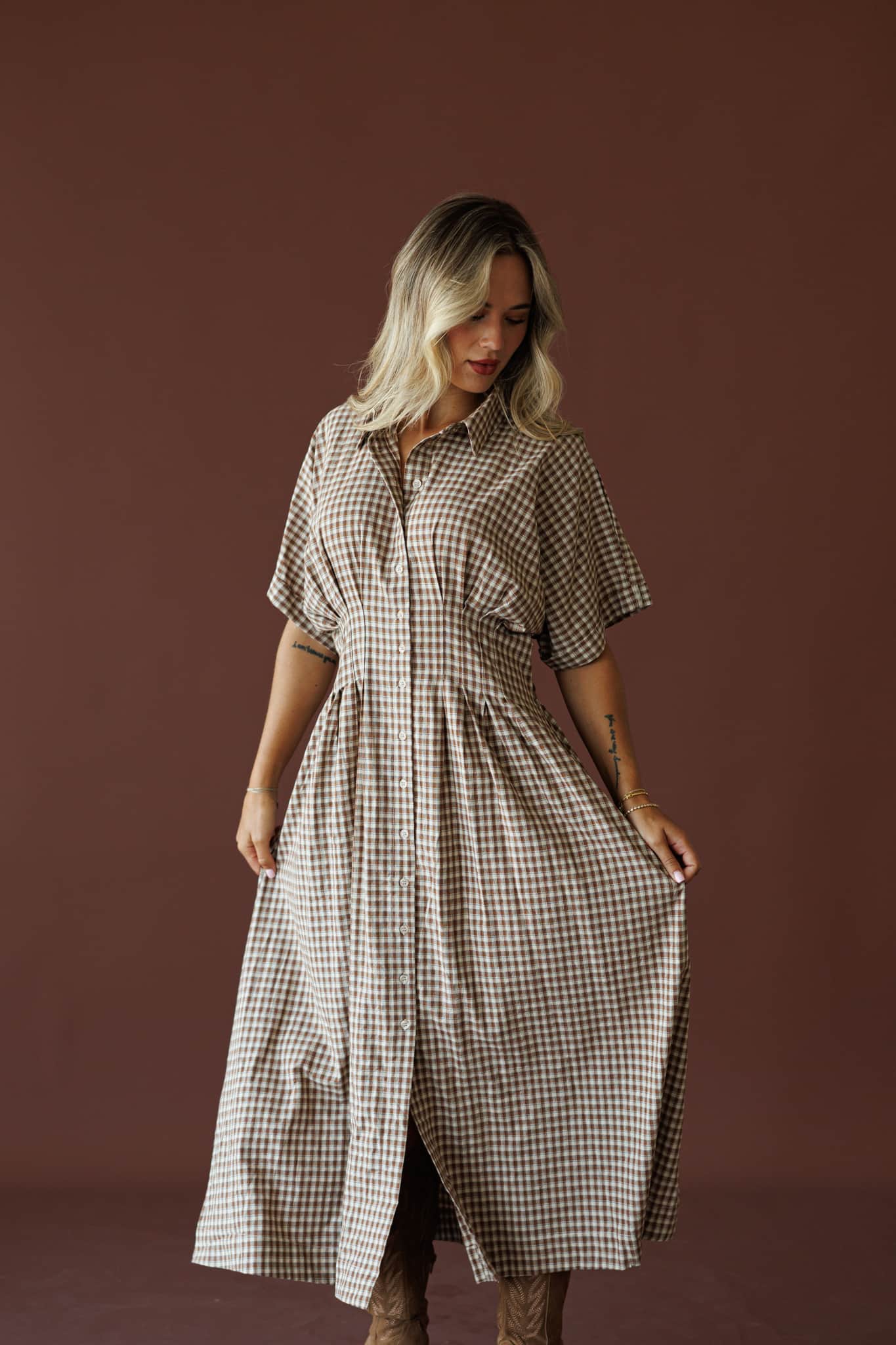 Harvest House Gingham Dress