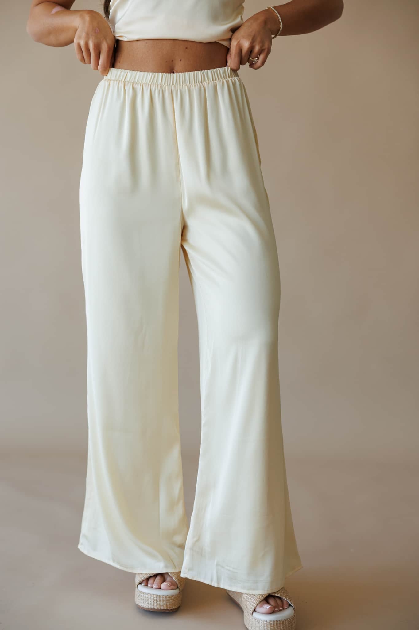 Santorini Glow Satin Pants