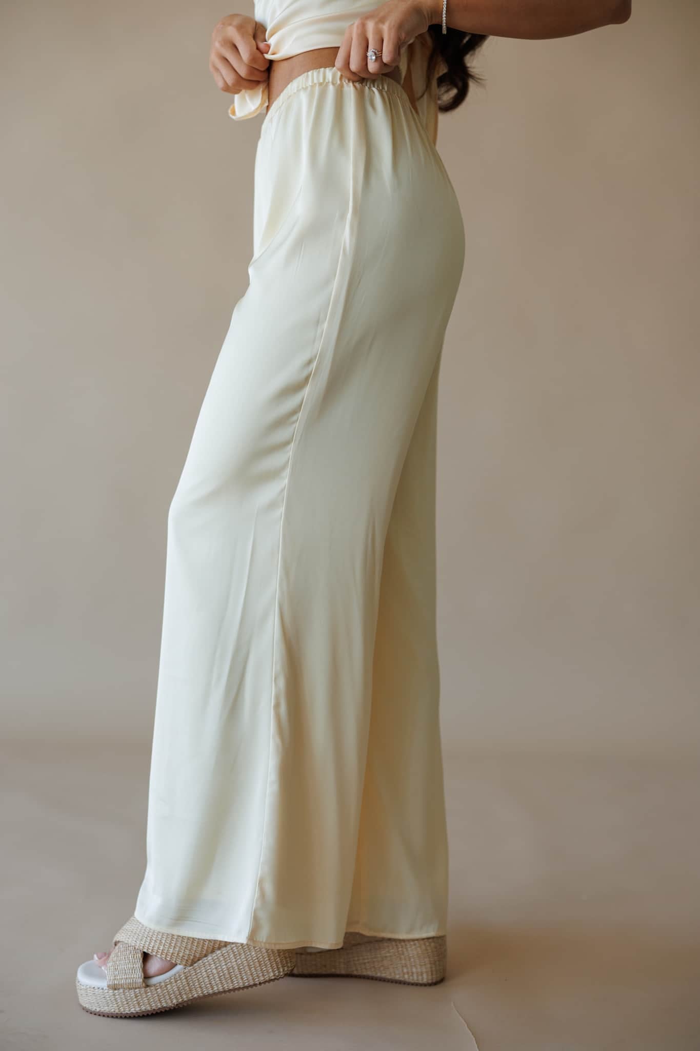 Santorini Glow Satin Pants