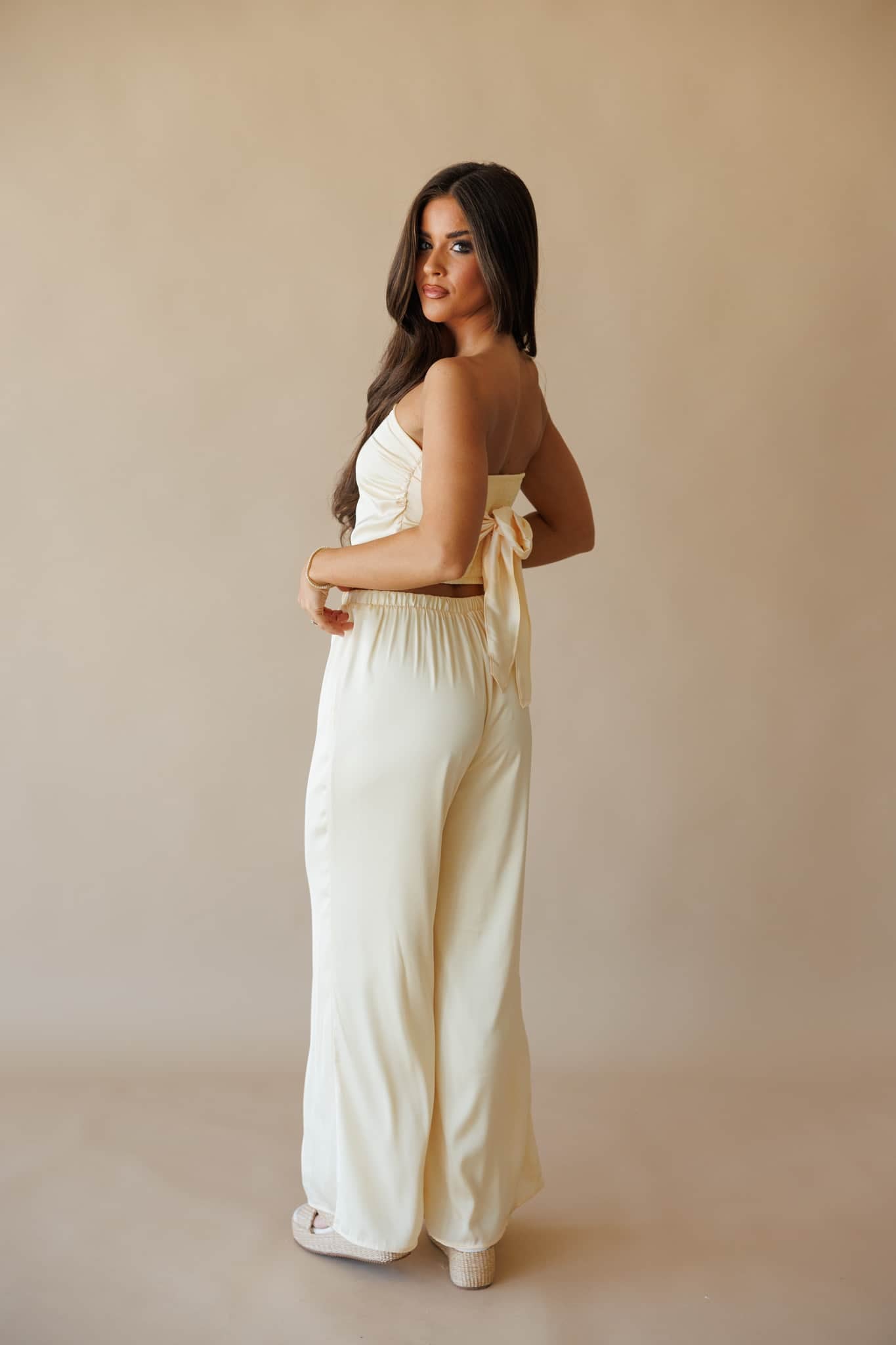 Santorini Glow Satin Pants
