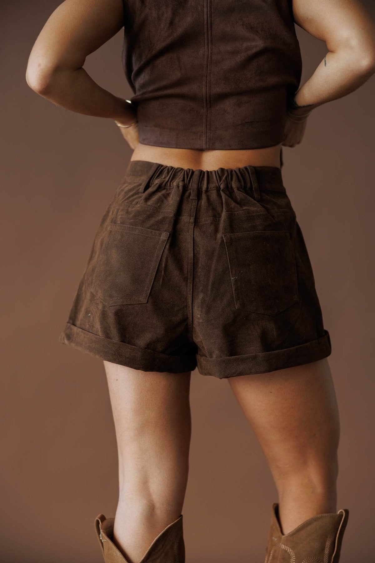 Suede shorts