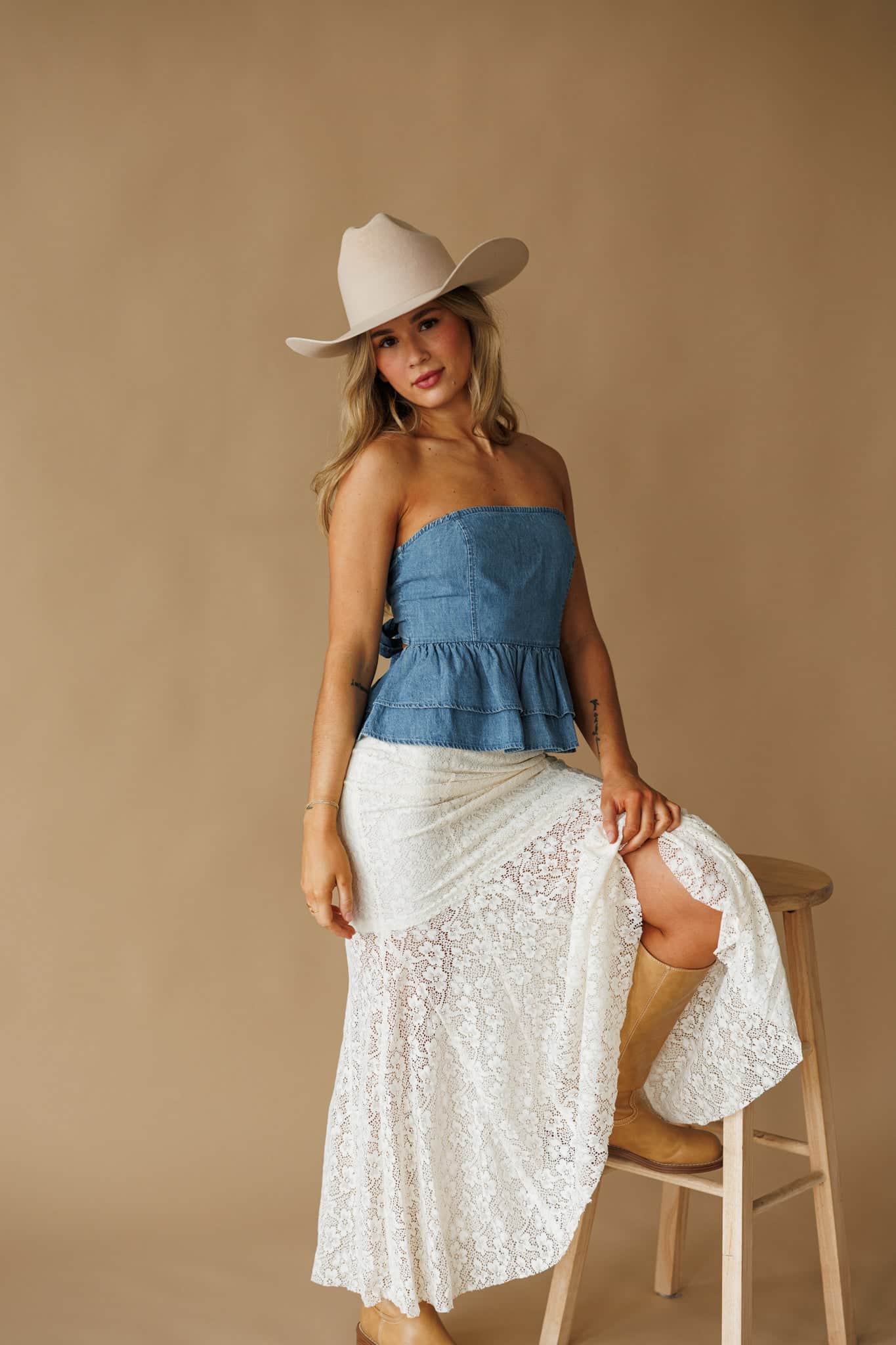 Lace Fitted Mermaid Skirt