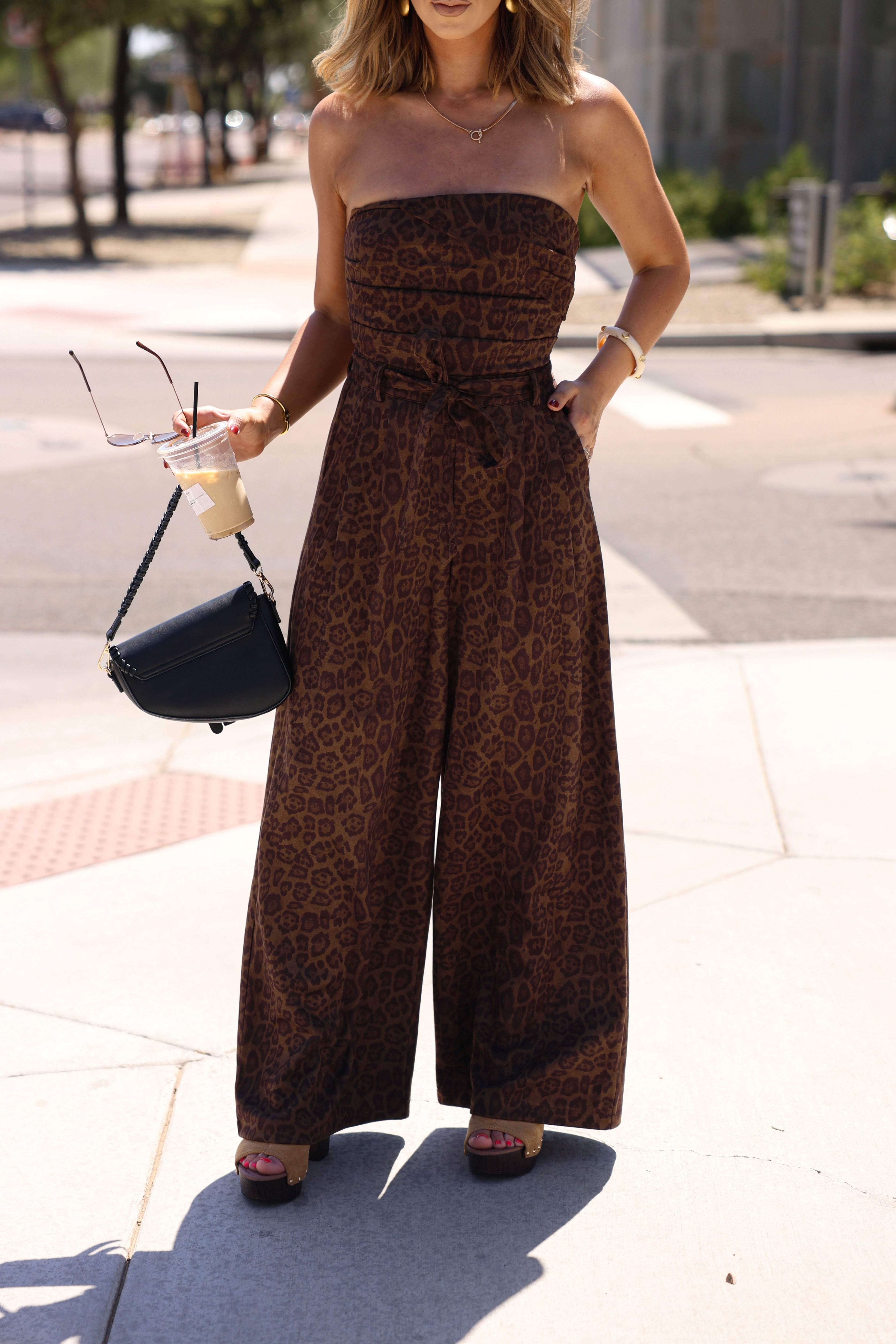 Leopard Suede jumpsuit