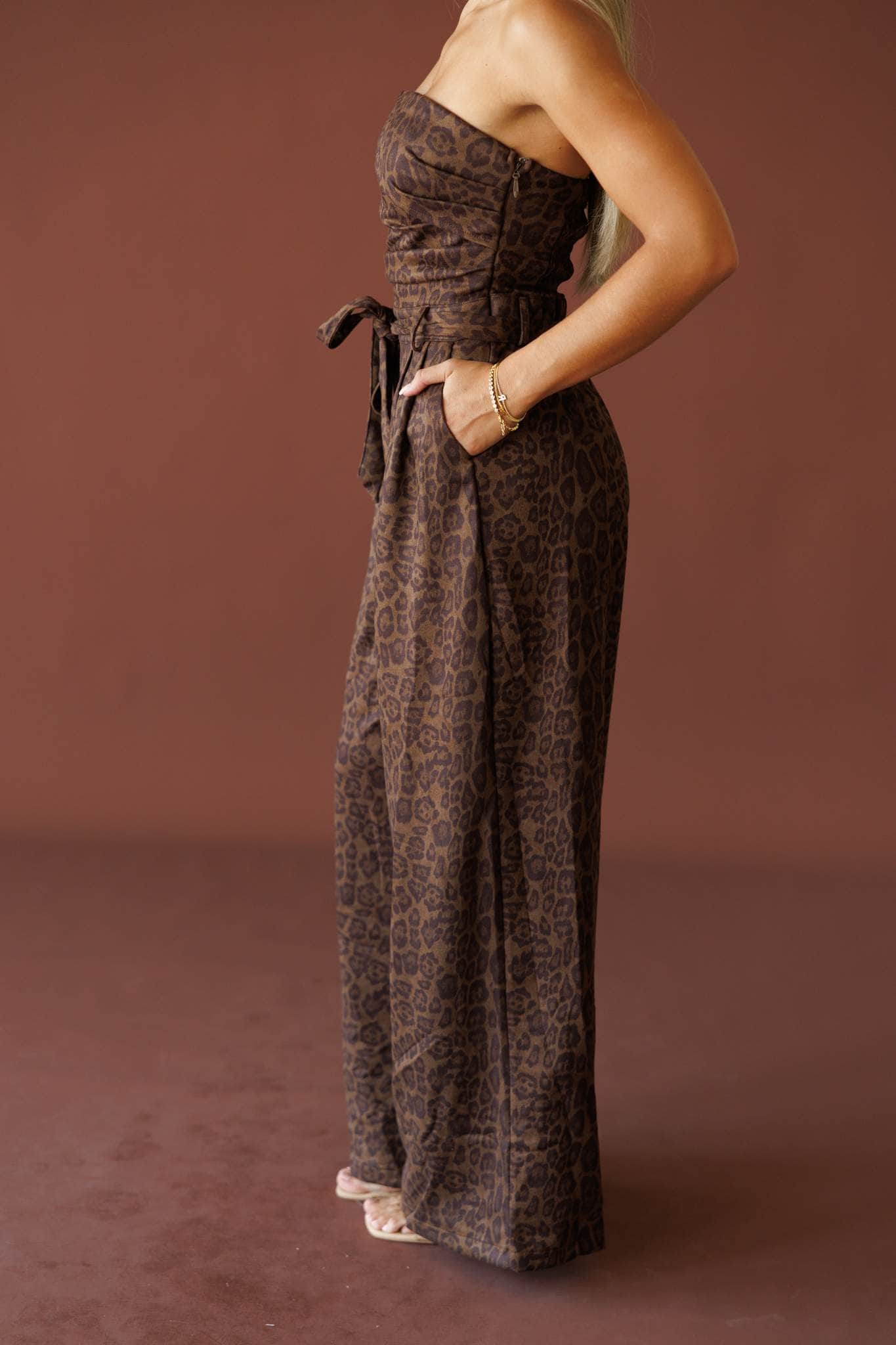 Leopard Suede jumpsuit