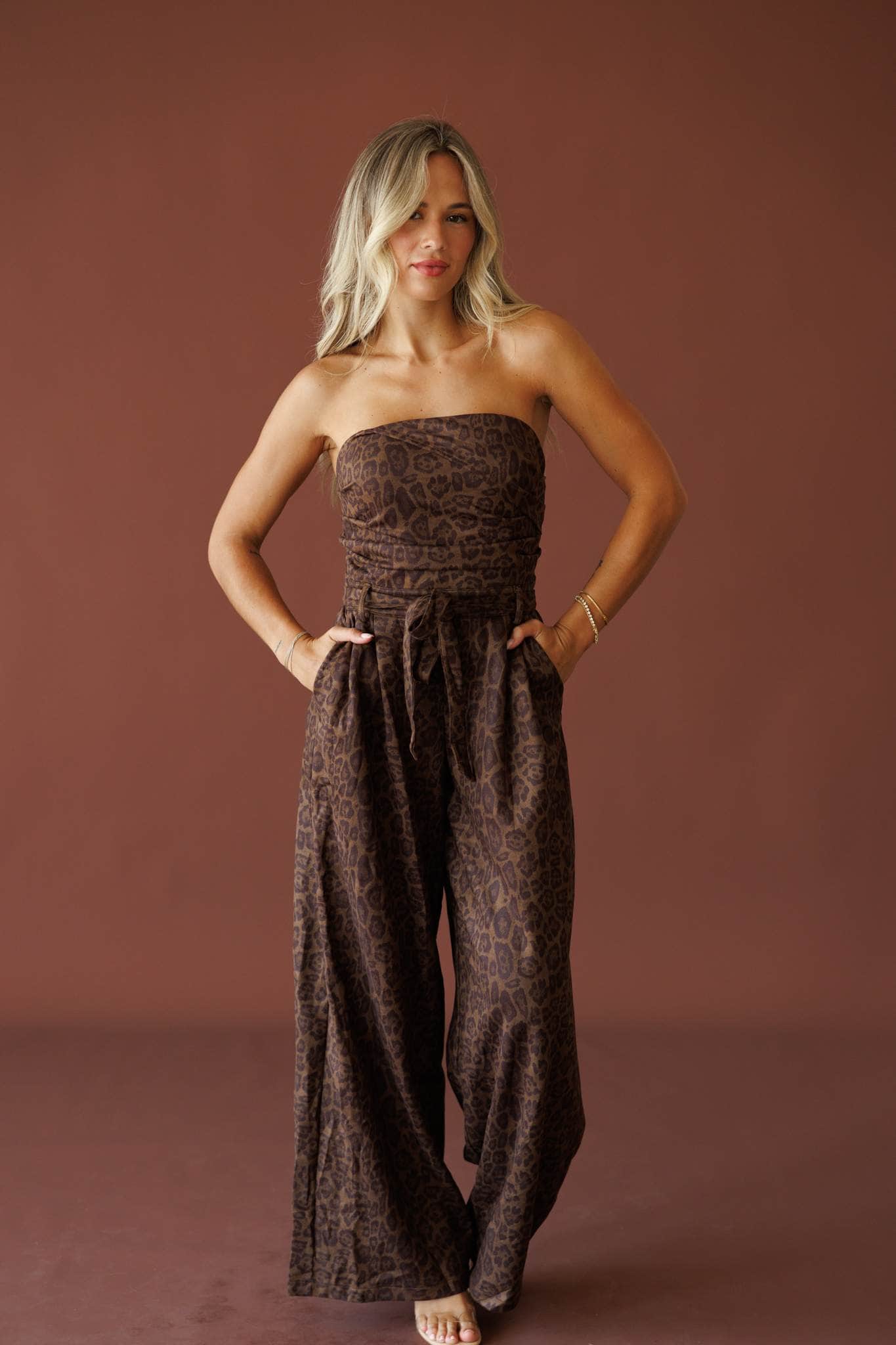 Leopard Suede jumpsuit