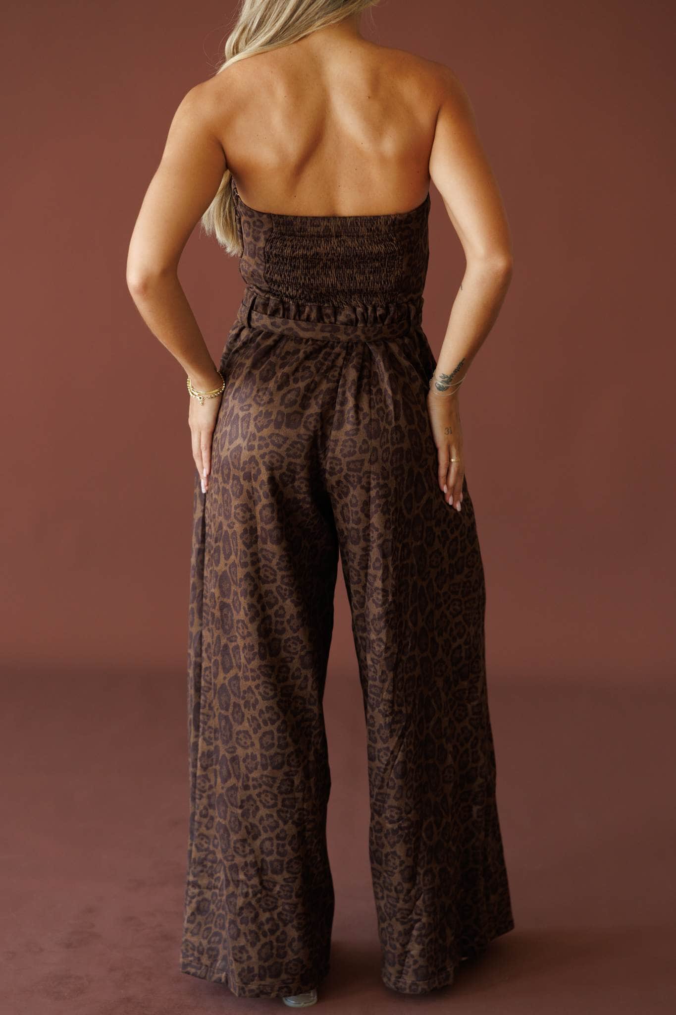 Leopard Suede jumpsuit