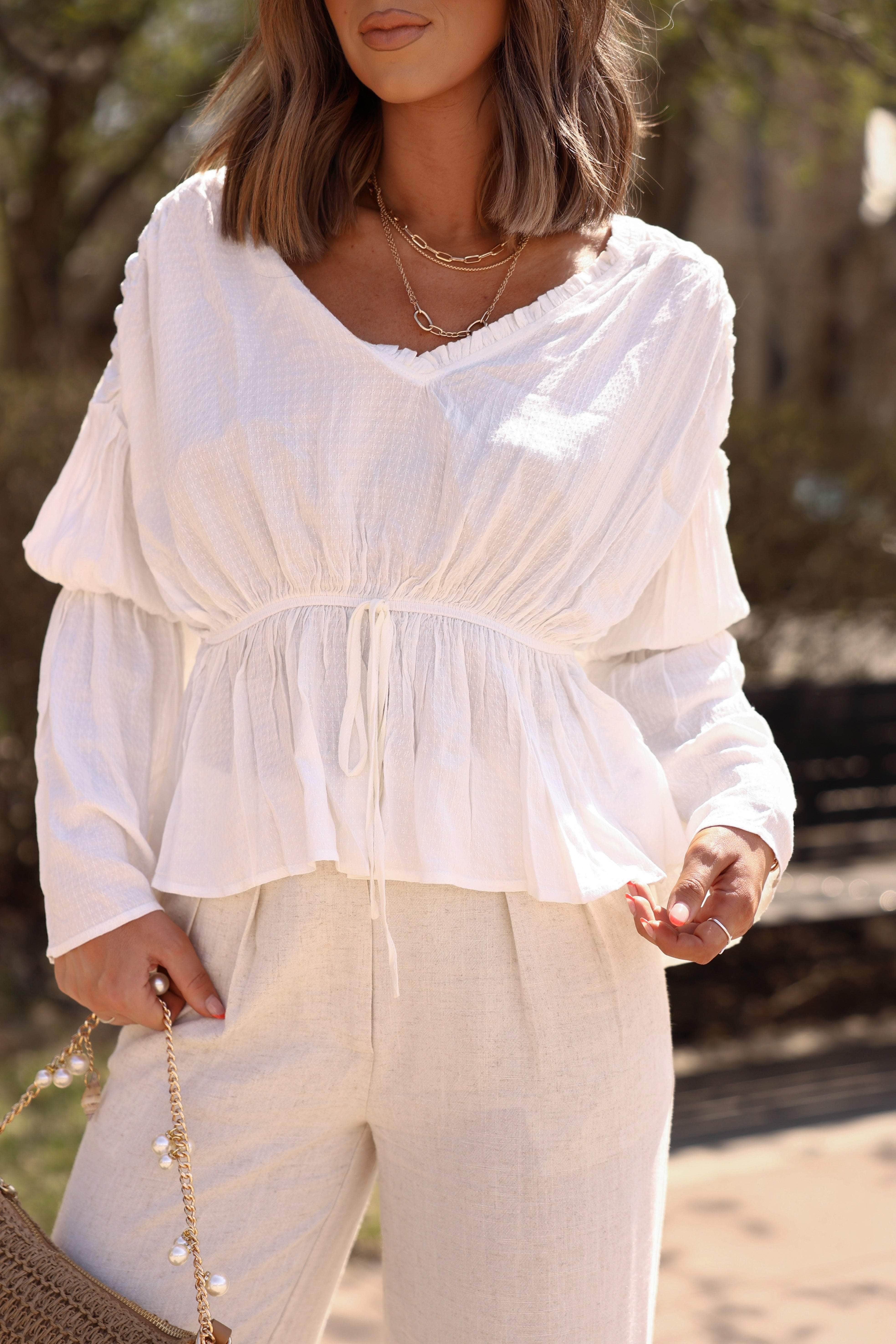 Let's Adventure Bell Sleeve Top