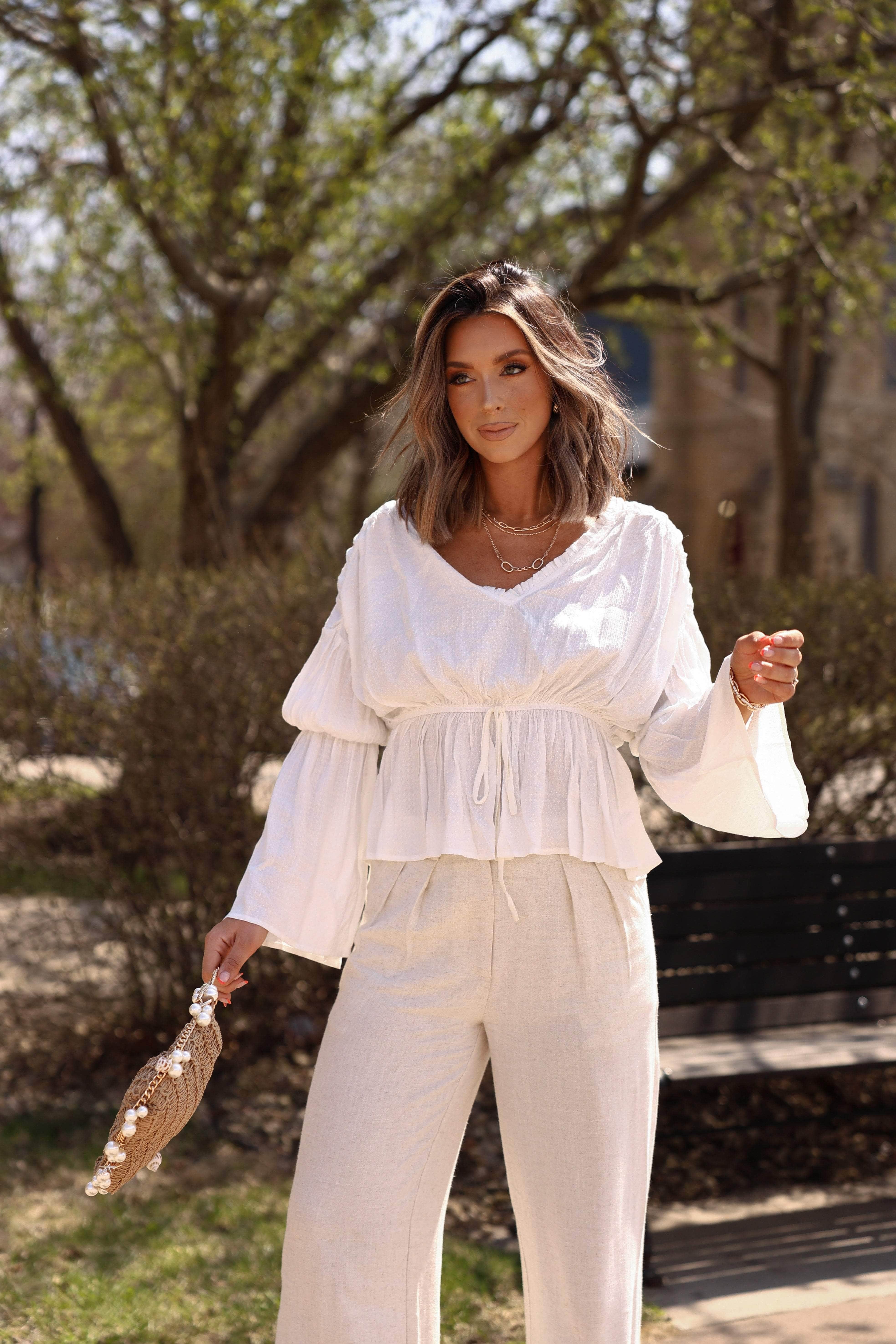 Let's Adventure Bell Sleeve Top