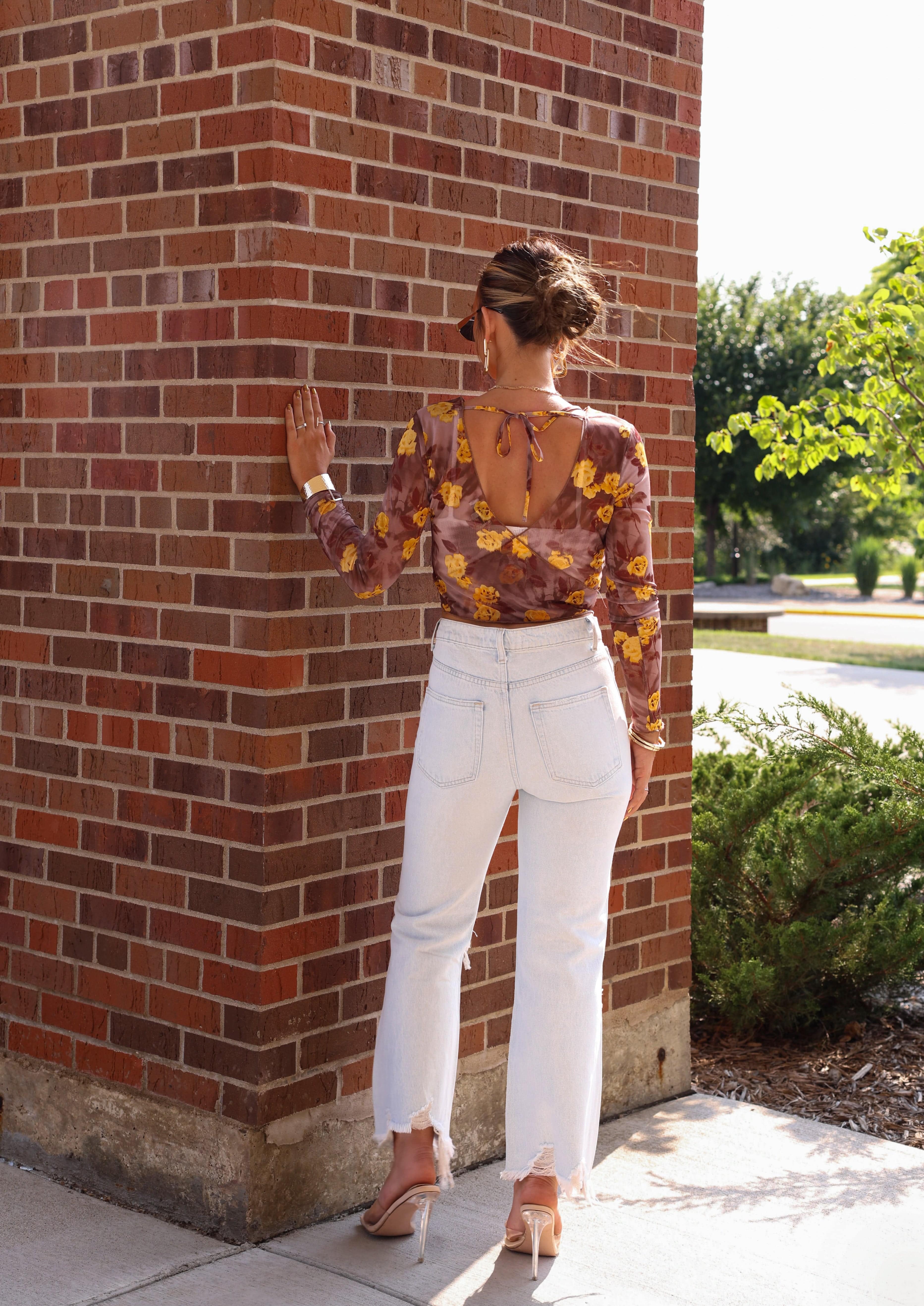 Light Wash Crop Flare Denim Vervet