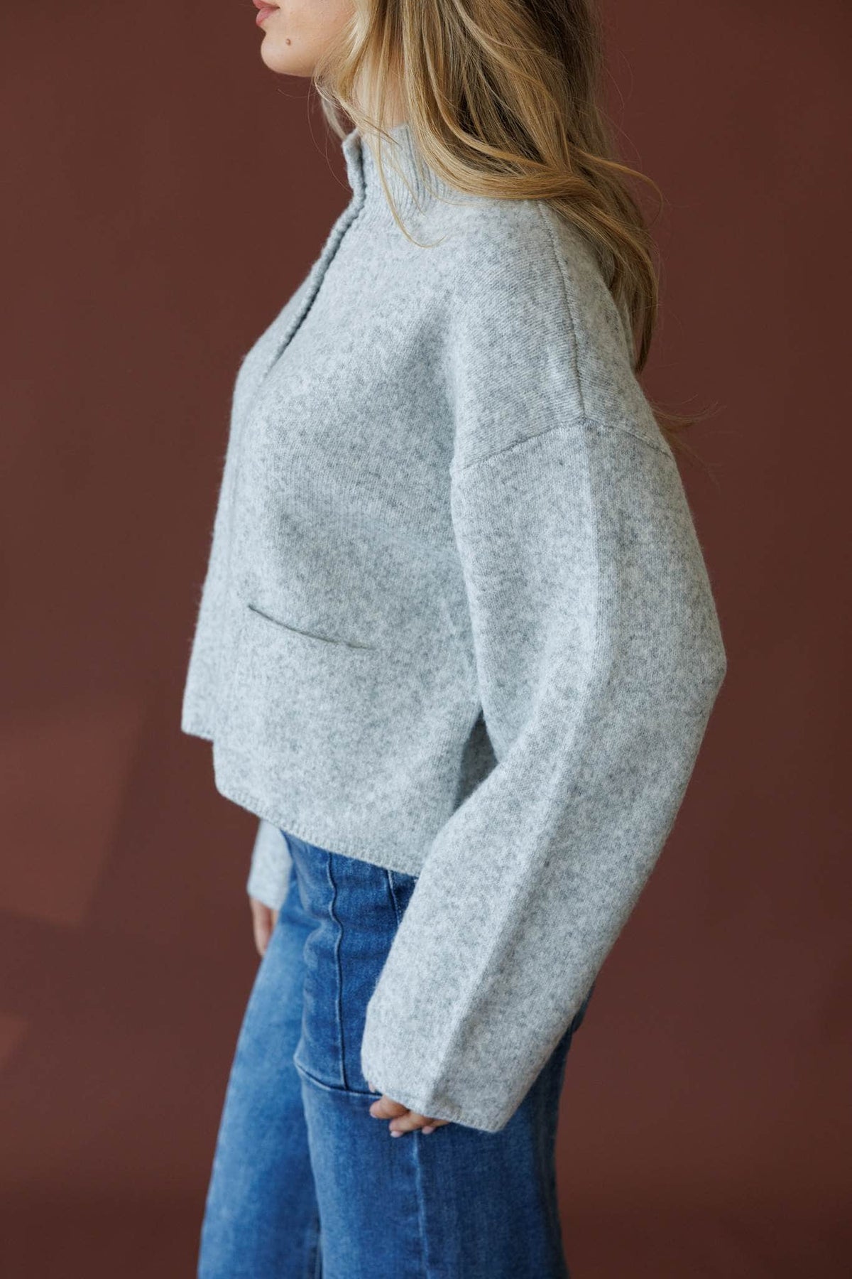 Heather grey cardigan