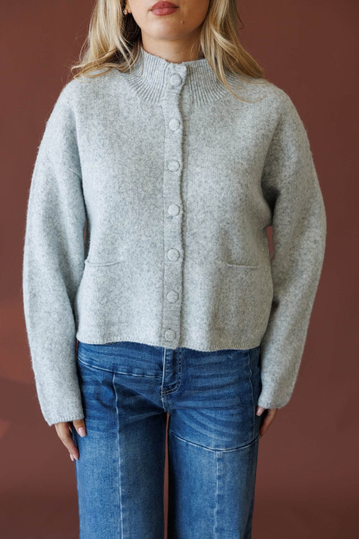 Heather grey cardigan
