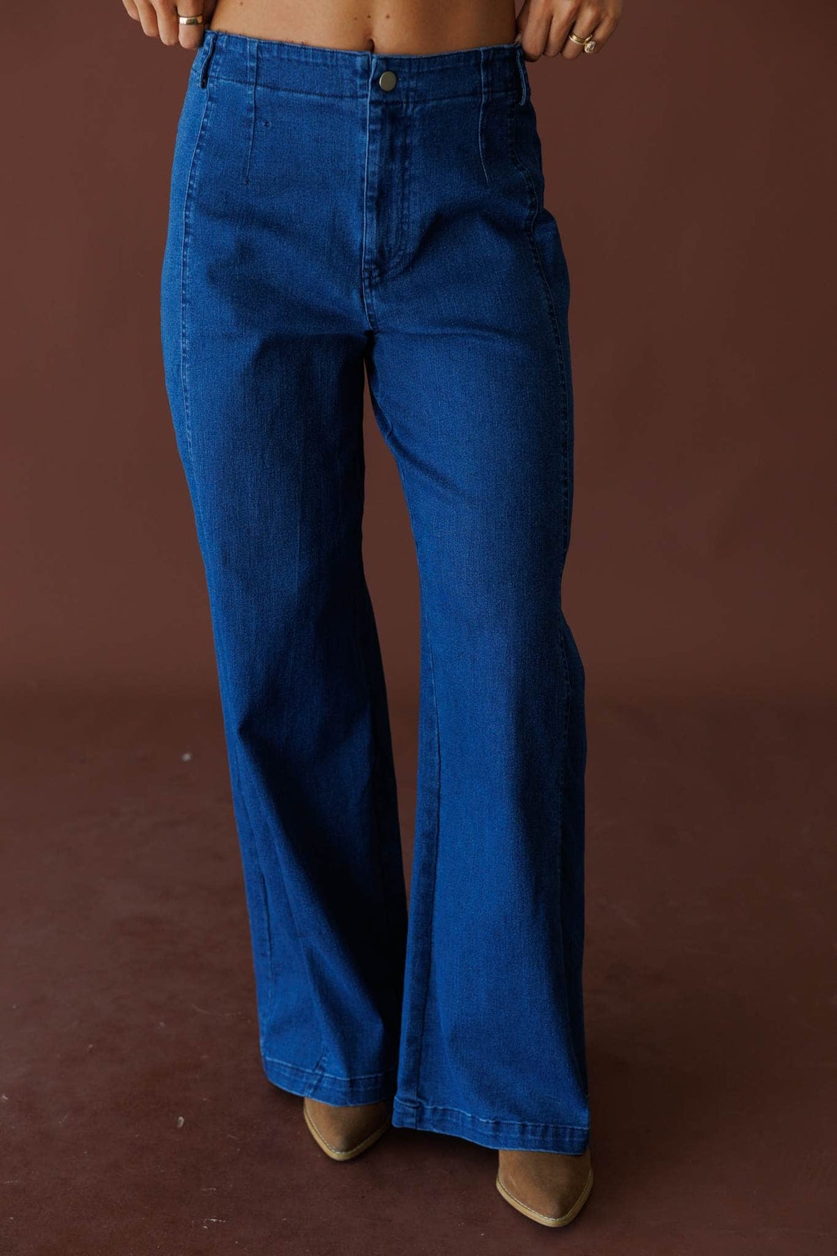 Denim pants, front view