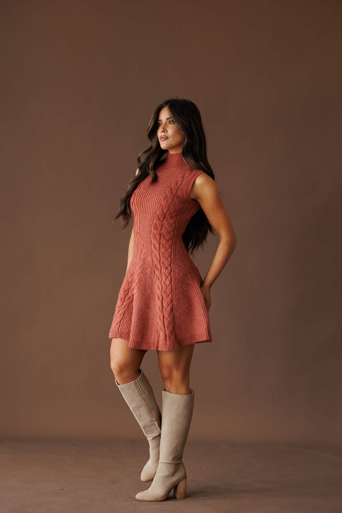 Long sleeve midi dress