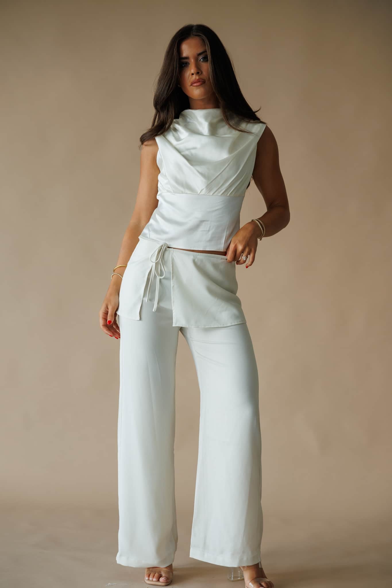 Overlapping Mini Skirt Pant