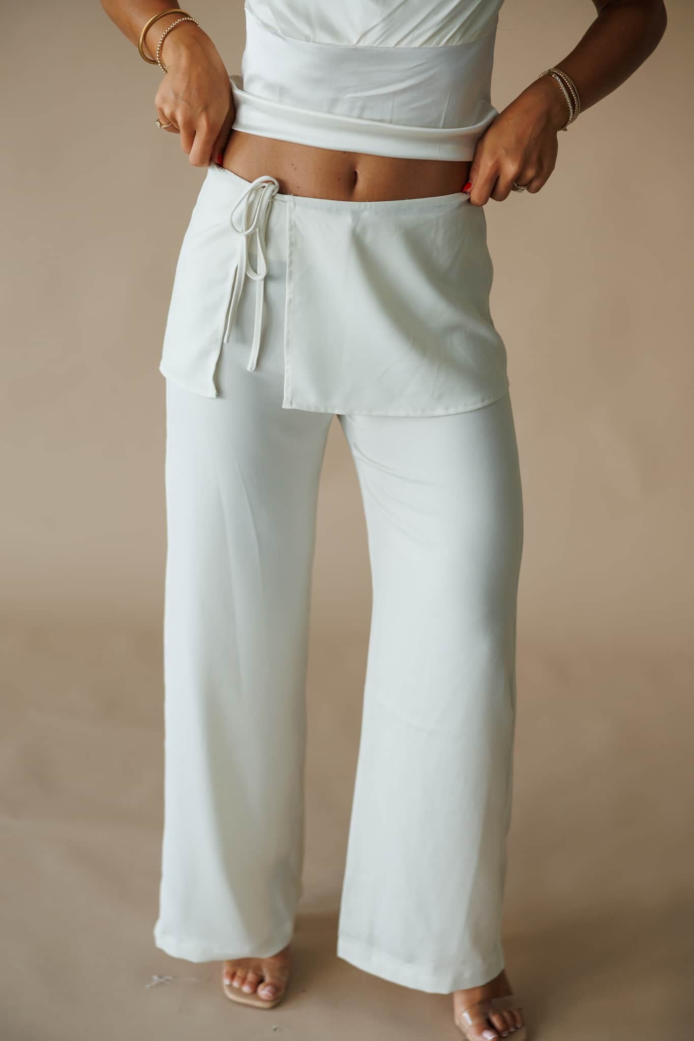 Overlapping Mini Skirt Pant