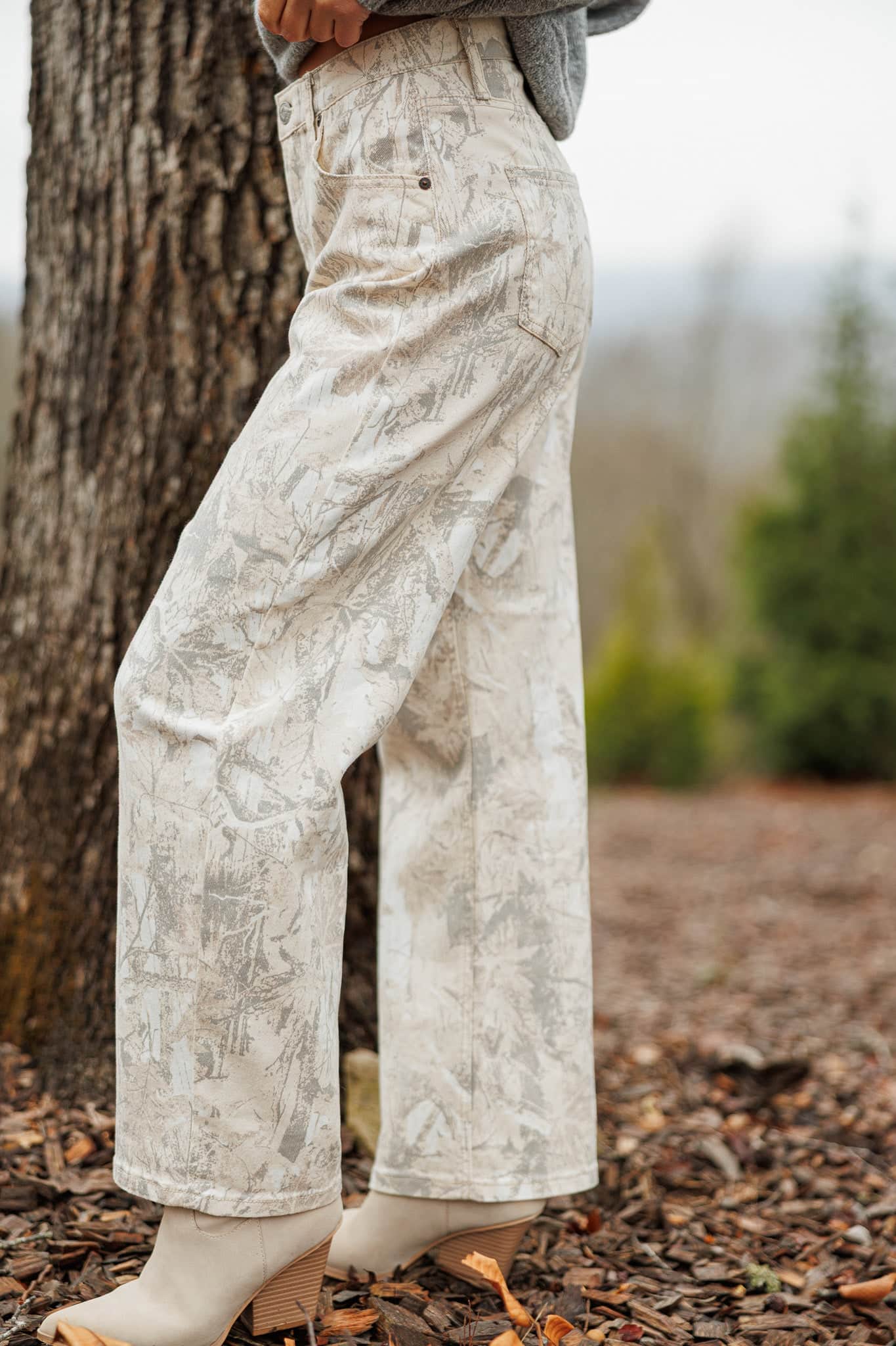 Camo Curve Barrel Jeans