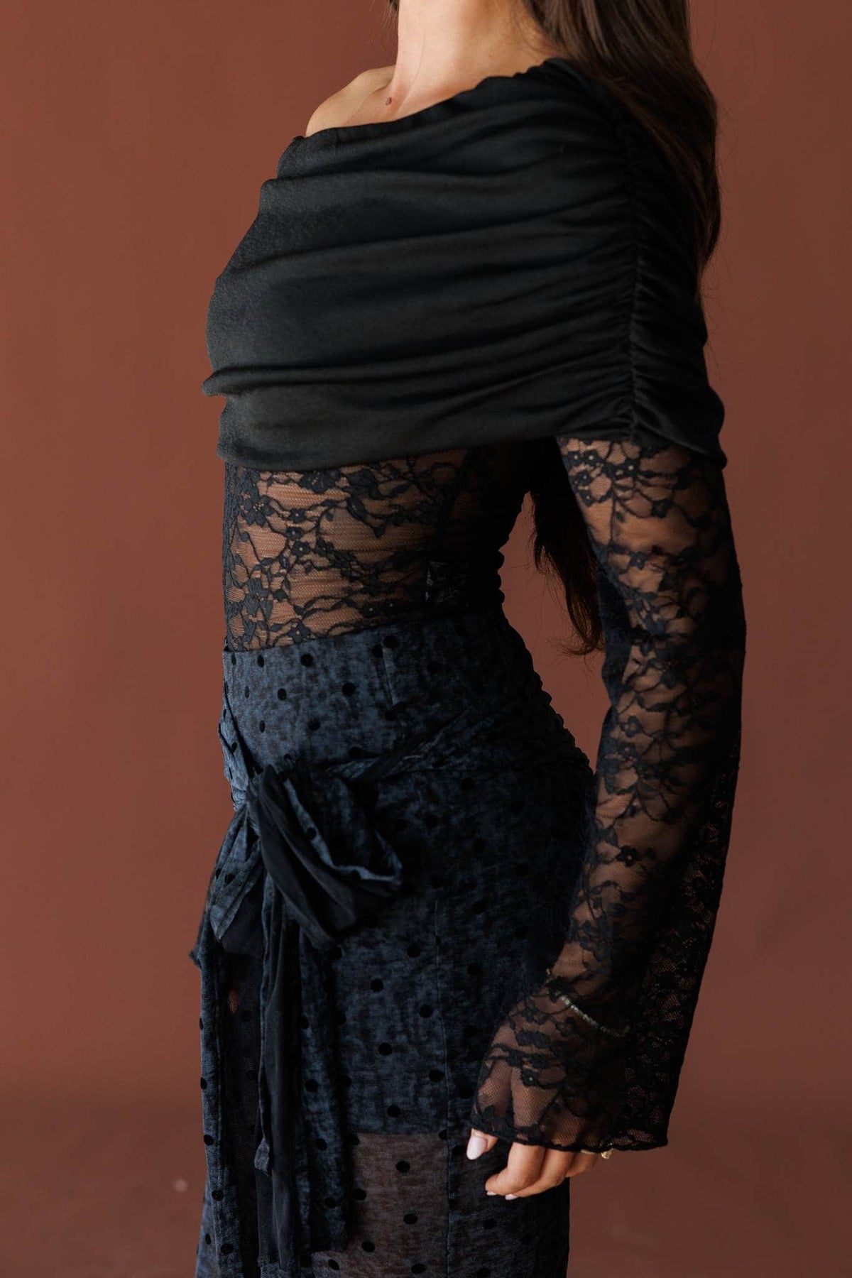 Black lace bodysuit