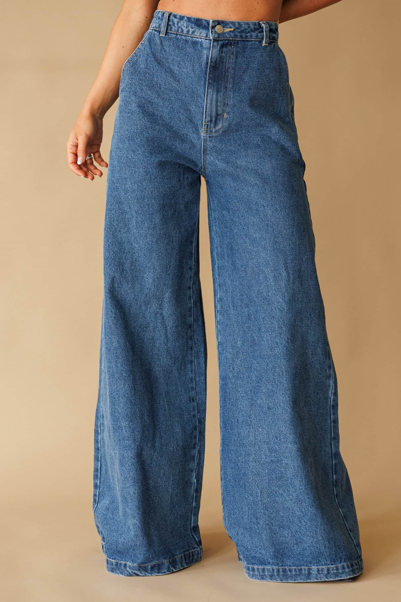 High Waisted Wide Leg Jeans | Lane 201