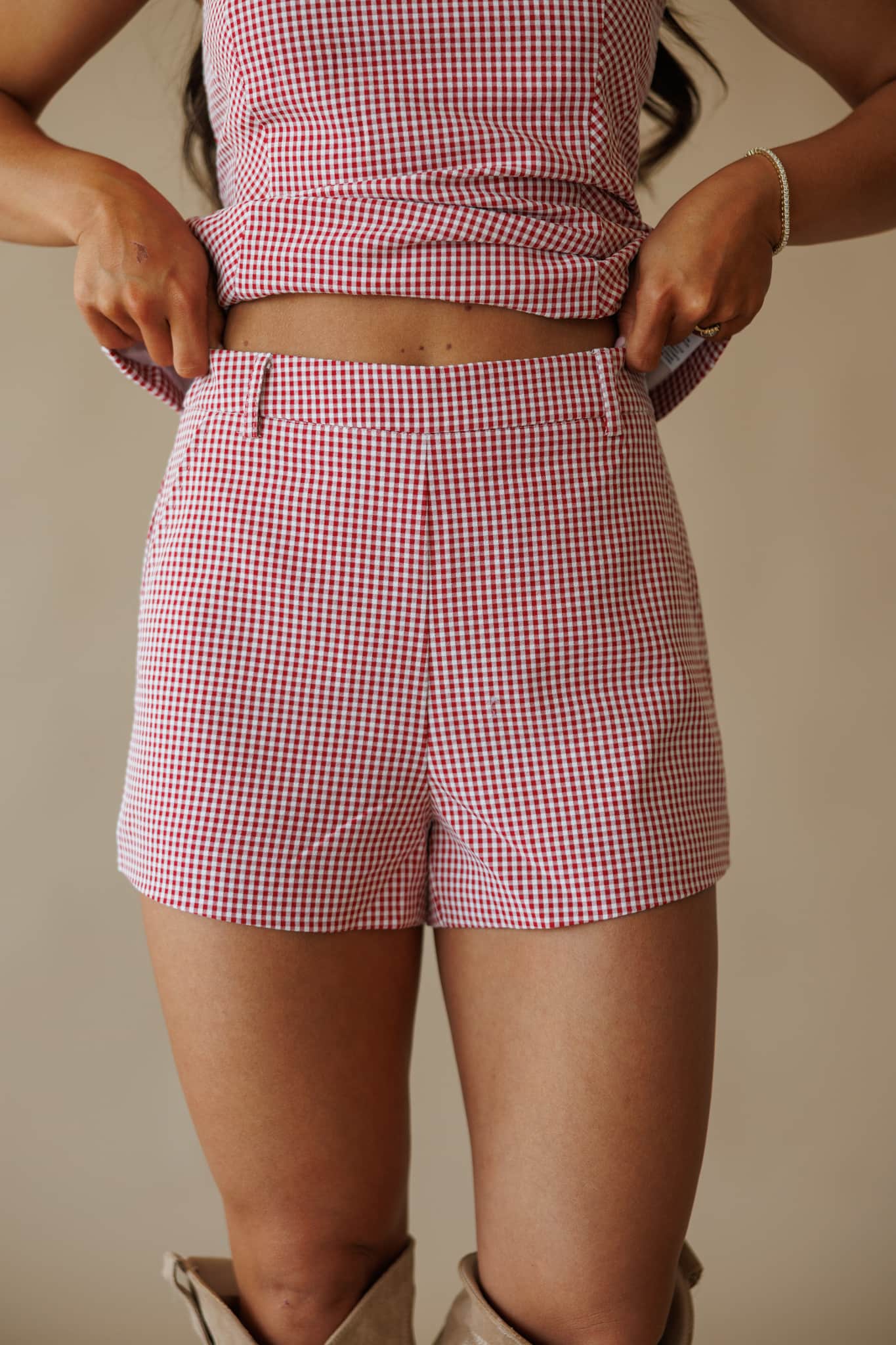 Cherry Gingham Shorts