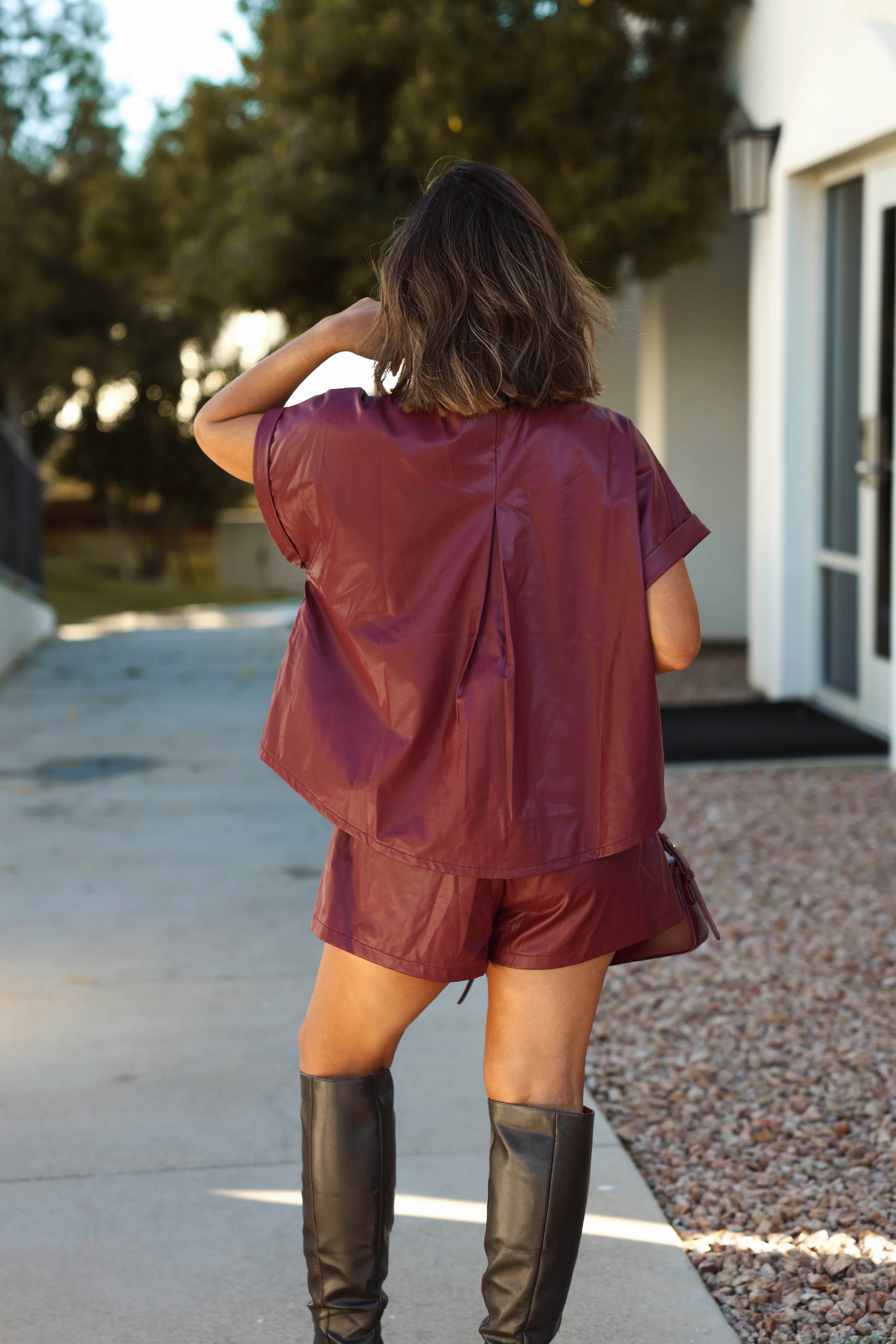 Bold Behavior Leather Top