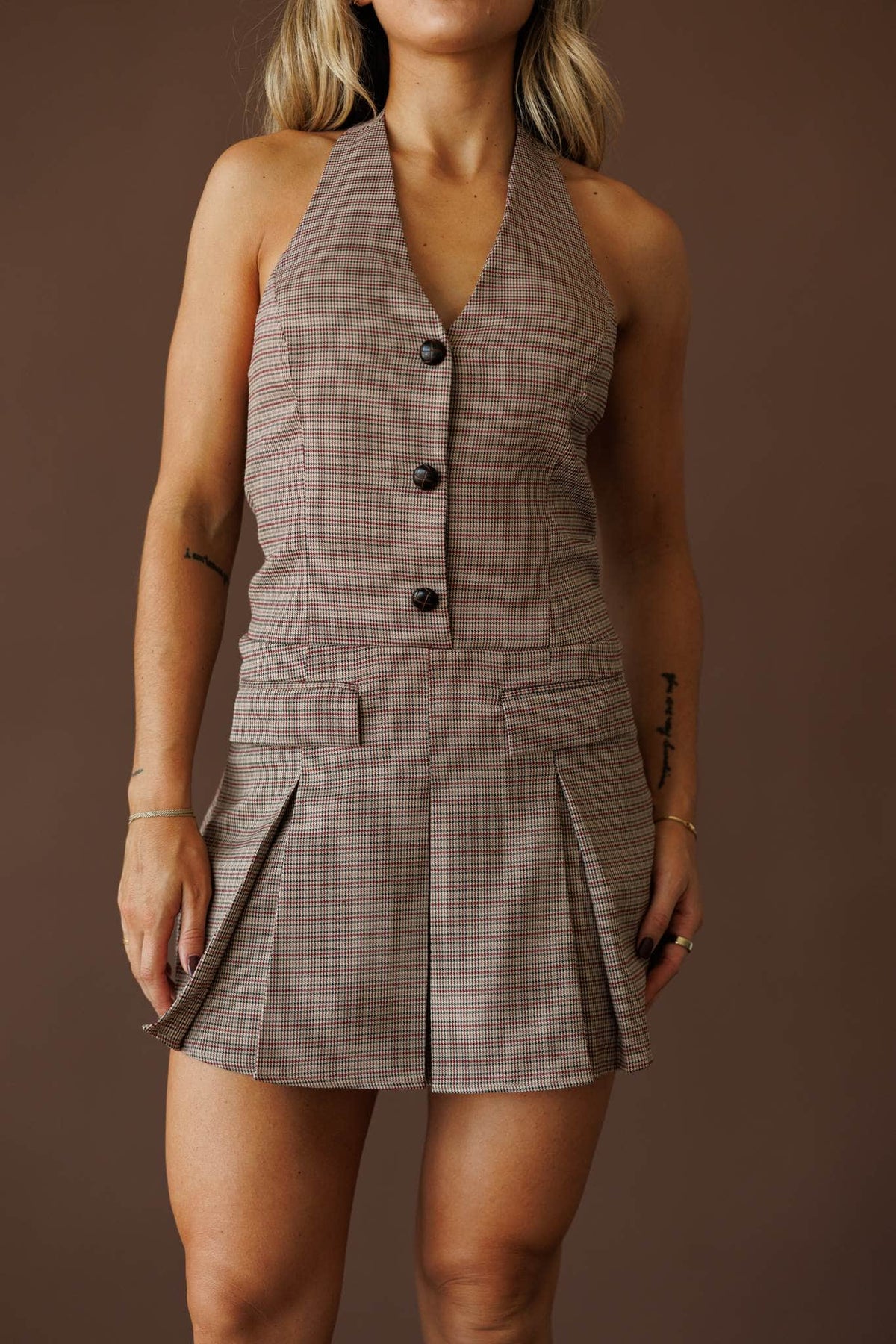 Collared mini dress