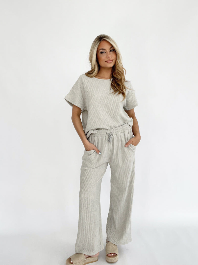 PSP4592 ribbed knit pants with adjustable waist tie BaeVely