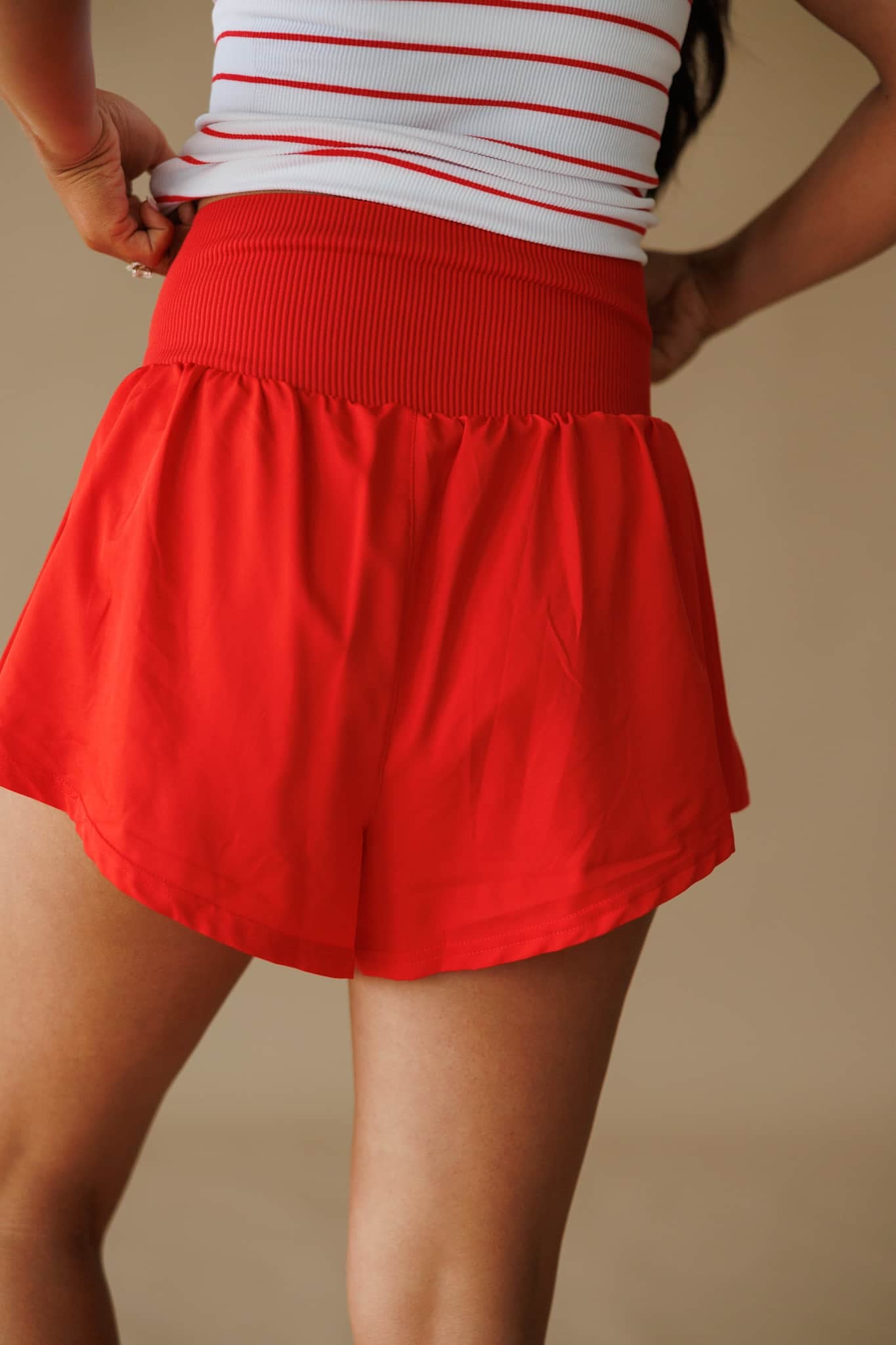 Red Compression Shorts