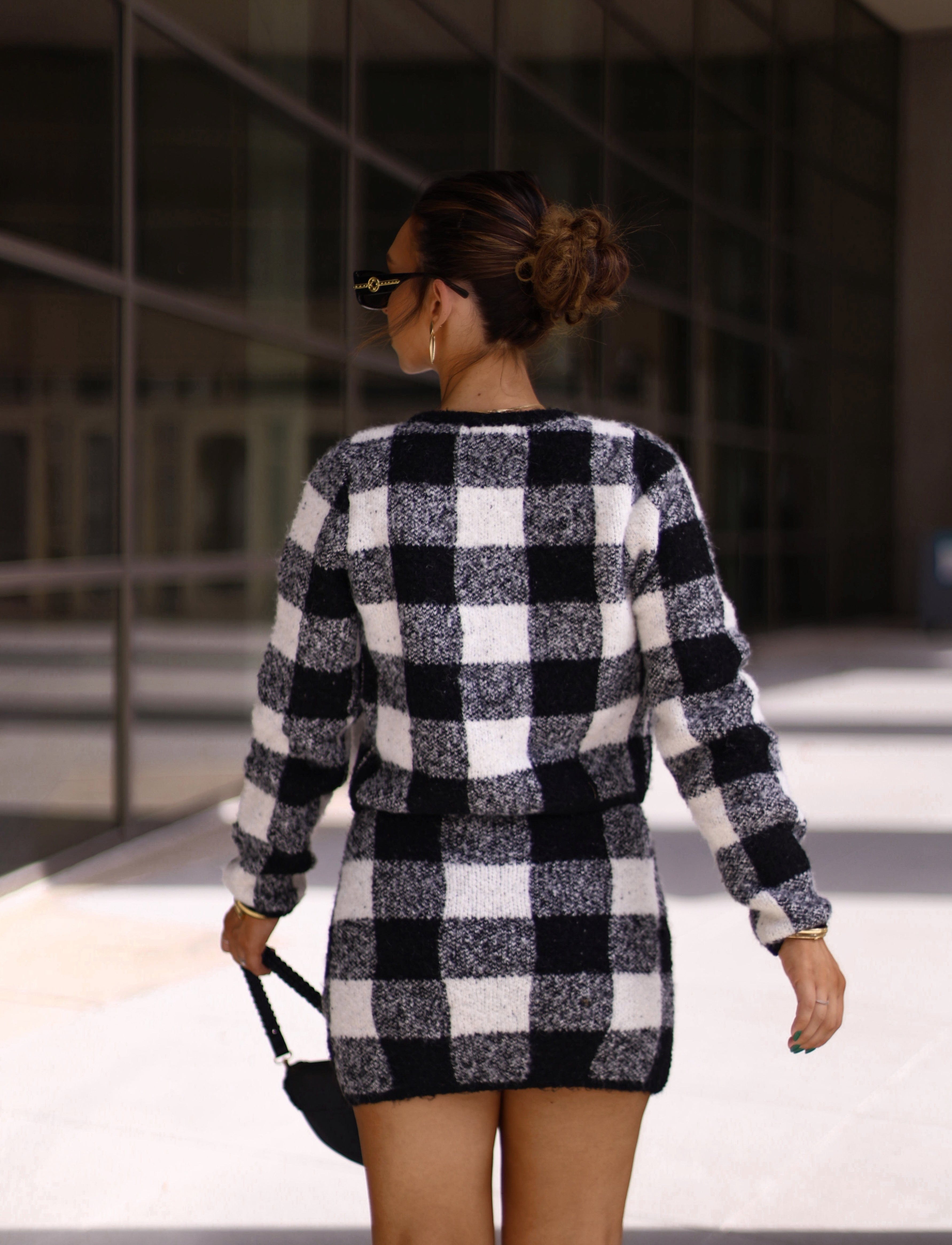 s1464t plaid knit cardigan Sofie The Label