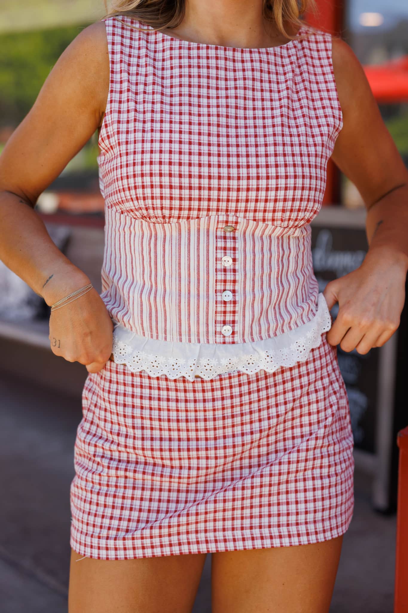 Southern Summer Gingham Skirt
