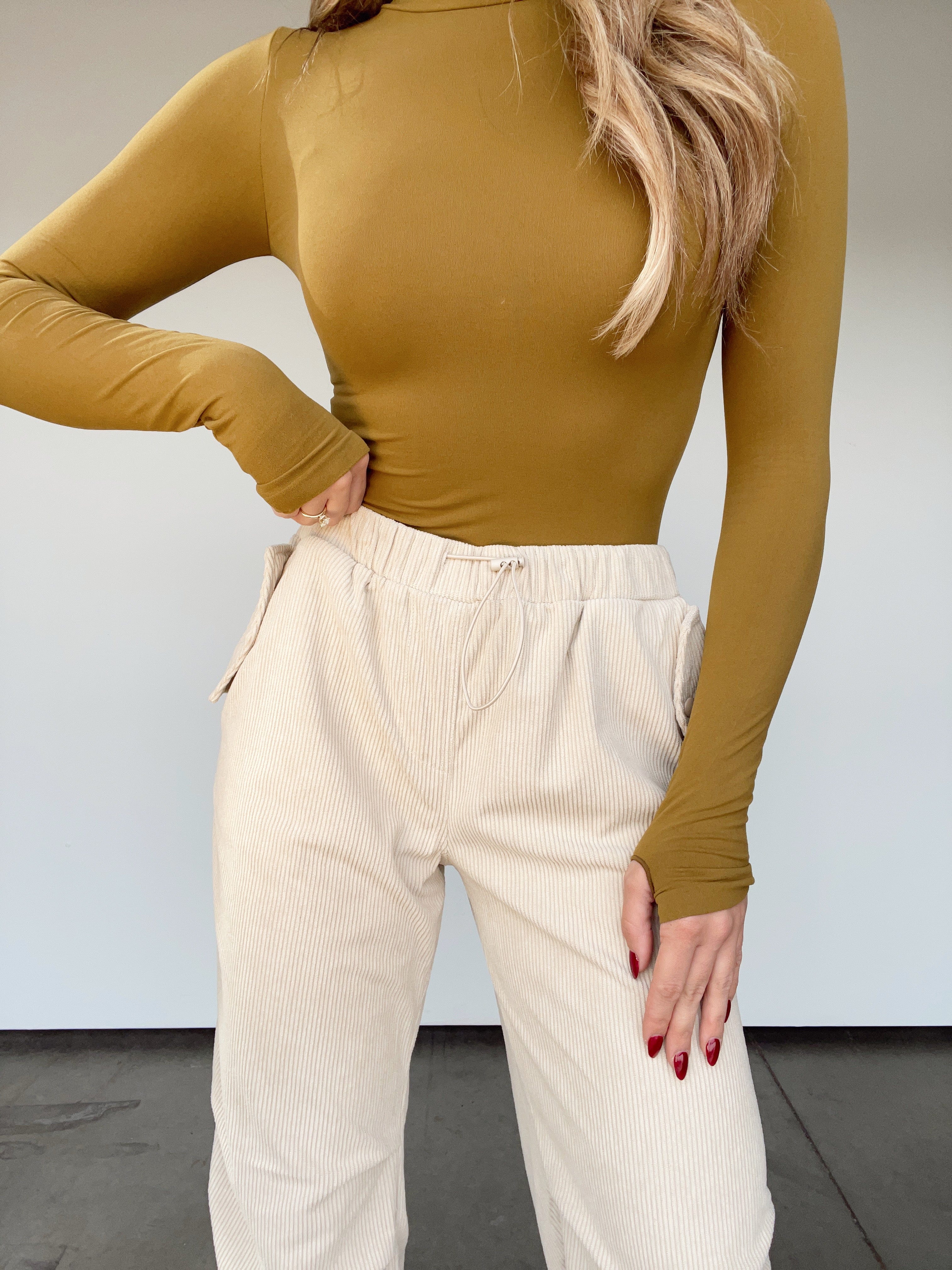 SP8859-LANE cream cord joggers LE LIS