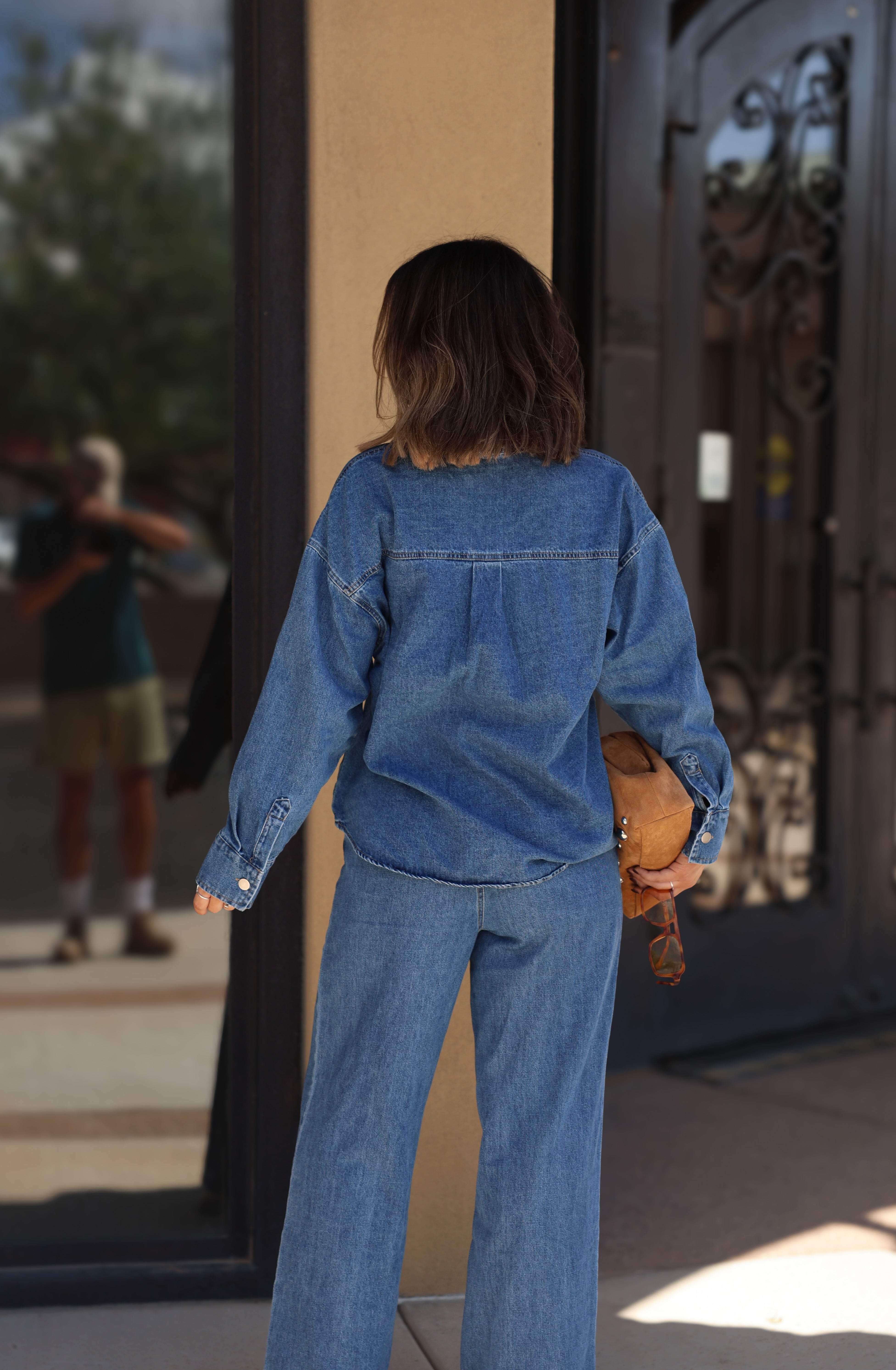 Double Take Denim Top
