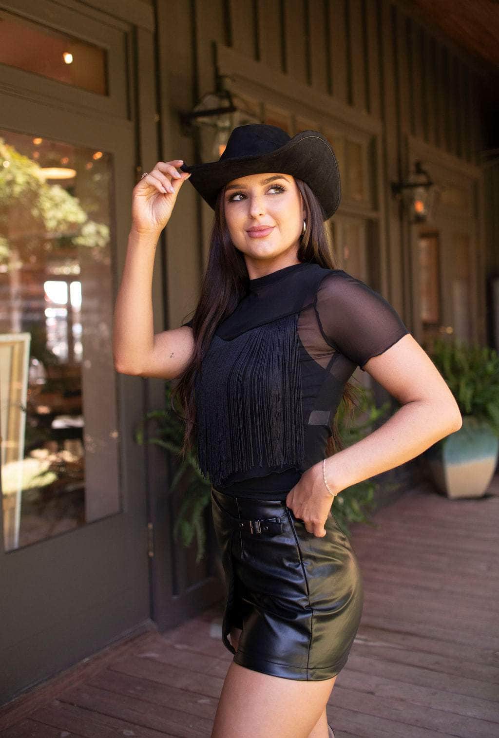 Fringe Fever Mesh Top
