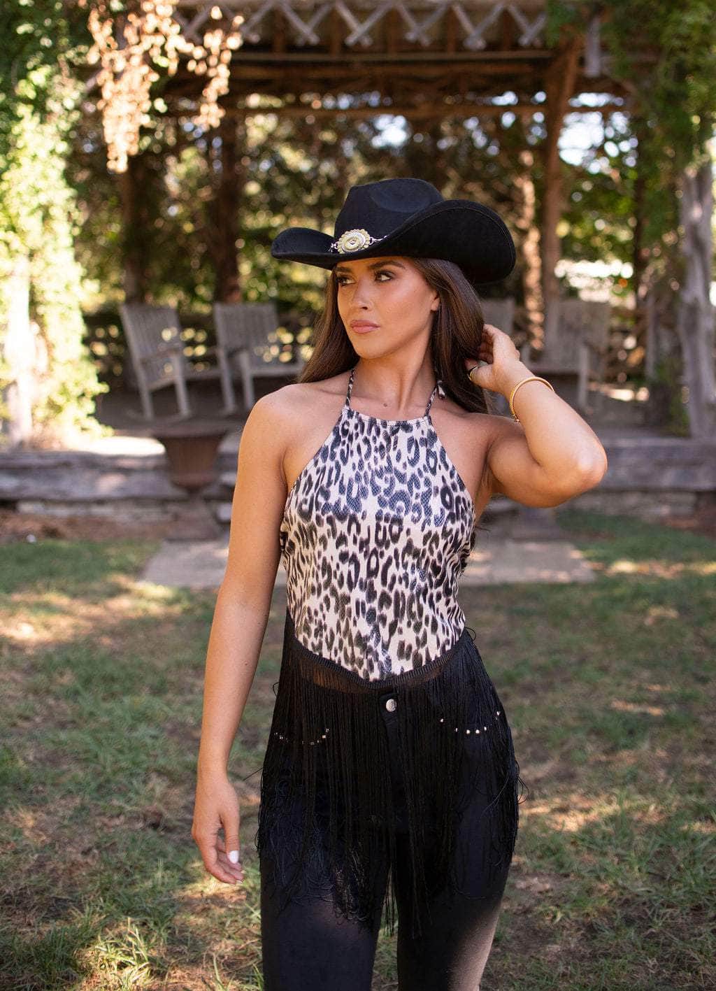 Giddy Up Glam Halter Neck Top