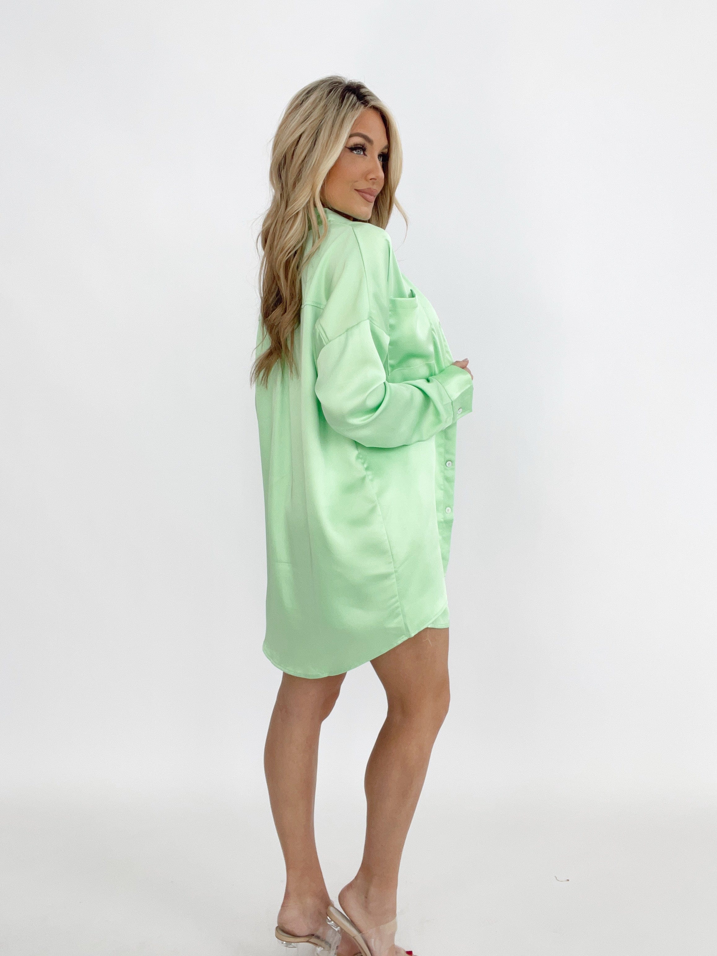 Stand Out Satin Shirt Cloud Ten