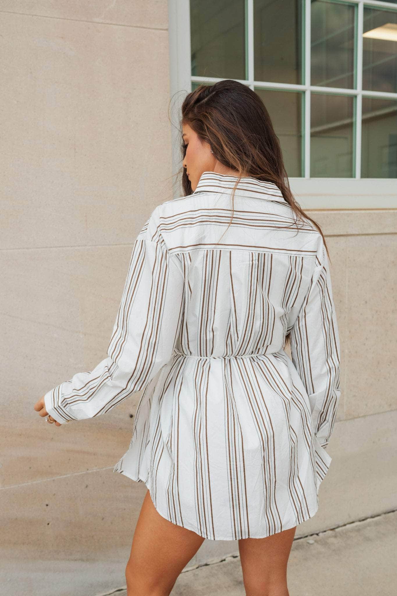 Striped Shirt Romper