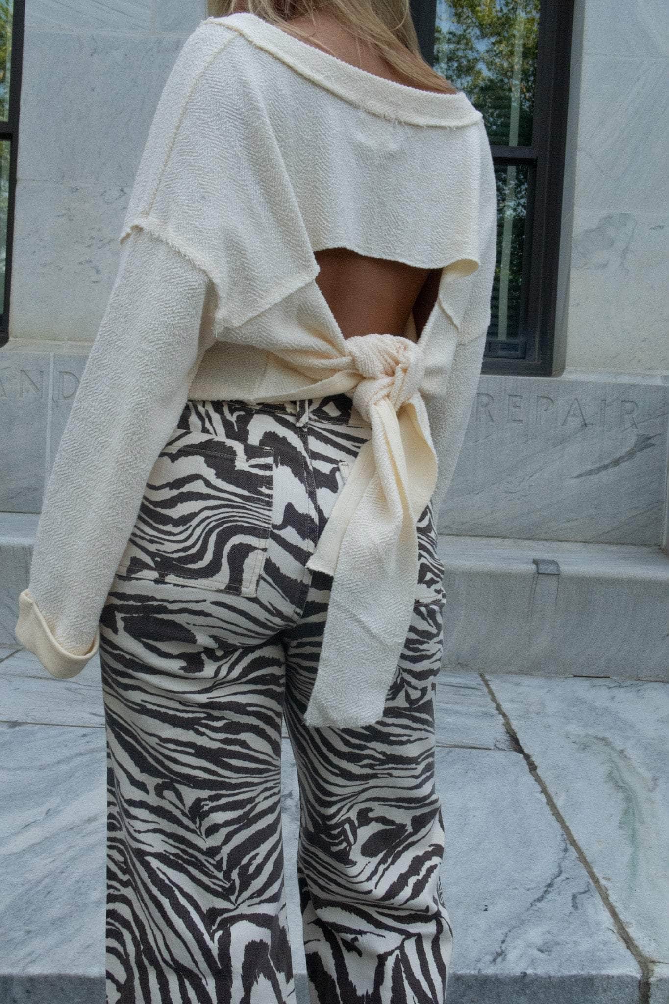 Tie Back Pullover Top